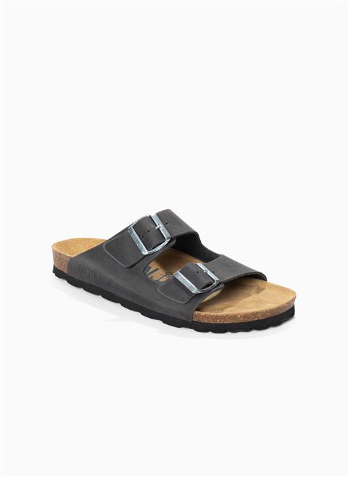 Bayton Mules Sandales en cuir ATLAS pour homme Gris foncé homme gris