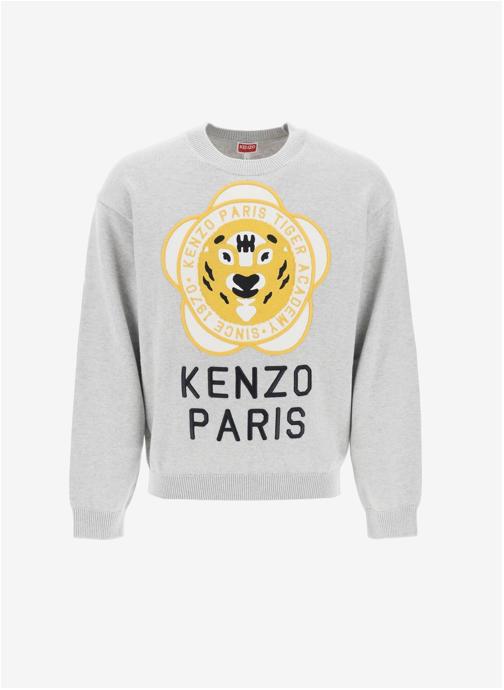 Kenzo Pulls Pull à col ras du cou KENZO tiger academy femme gris