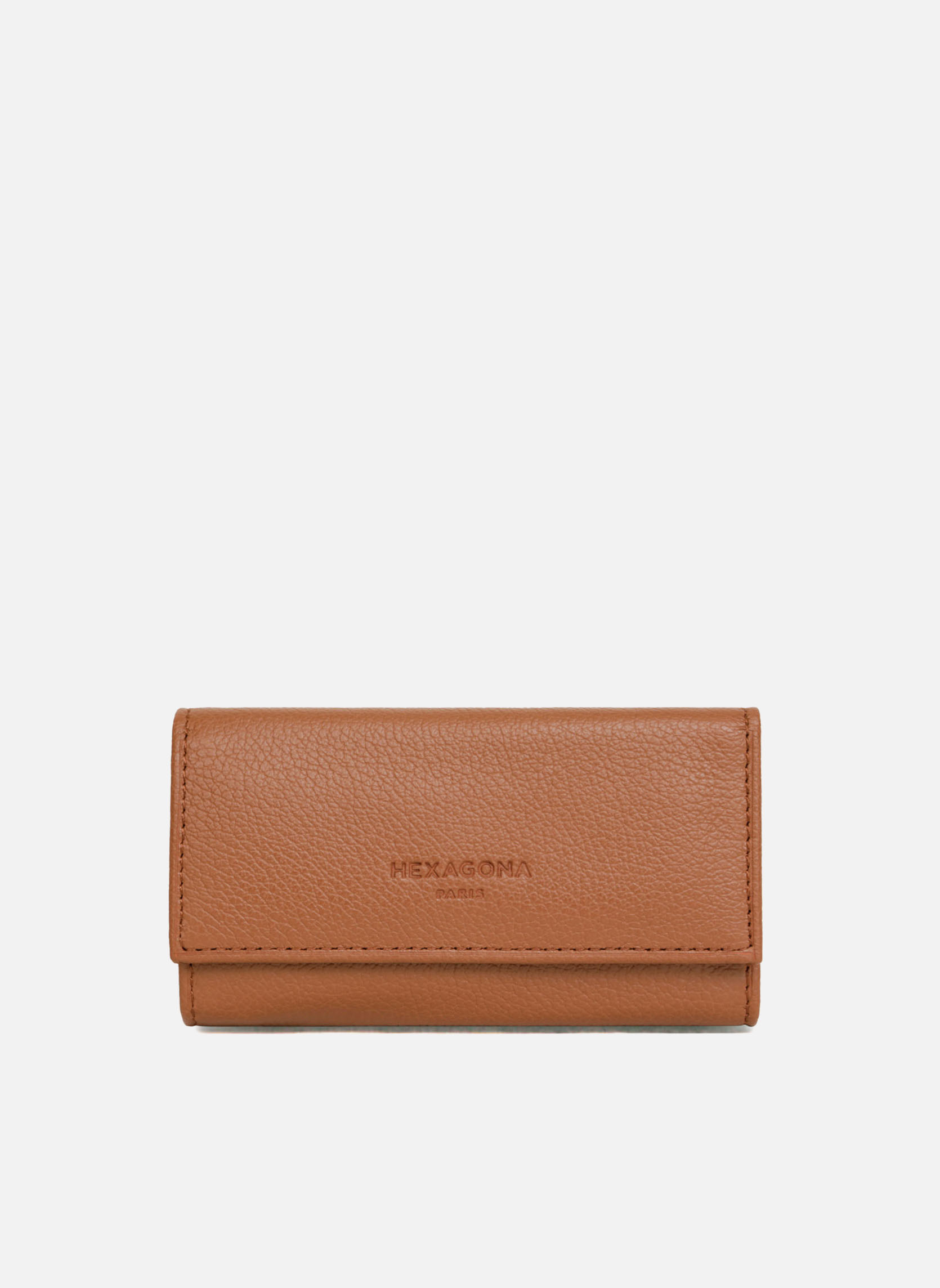 Hexagona - Étui Porte-clés 2 Volets Collection Confort En Cuir Pour Femme