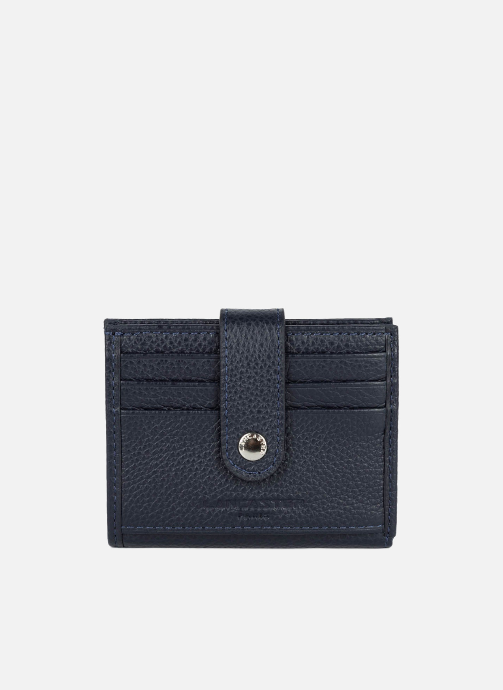 Porte-cartes Foulonné PM femme bleu Lancaster Porte-cartes Foulonné PM femme bleu Bleu foncé