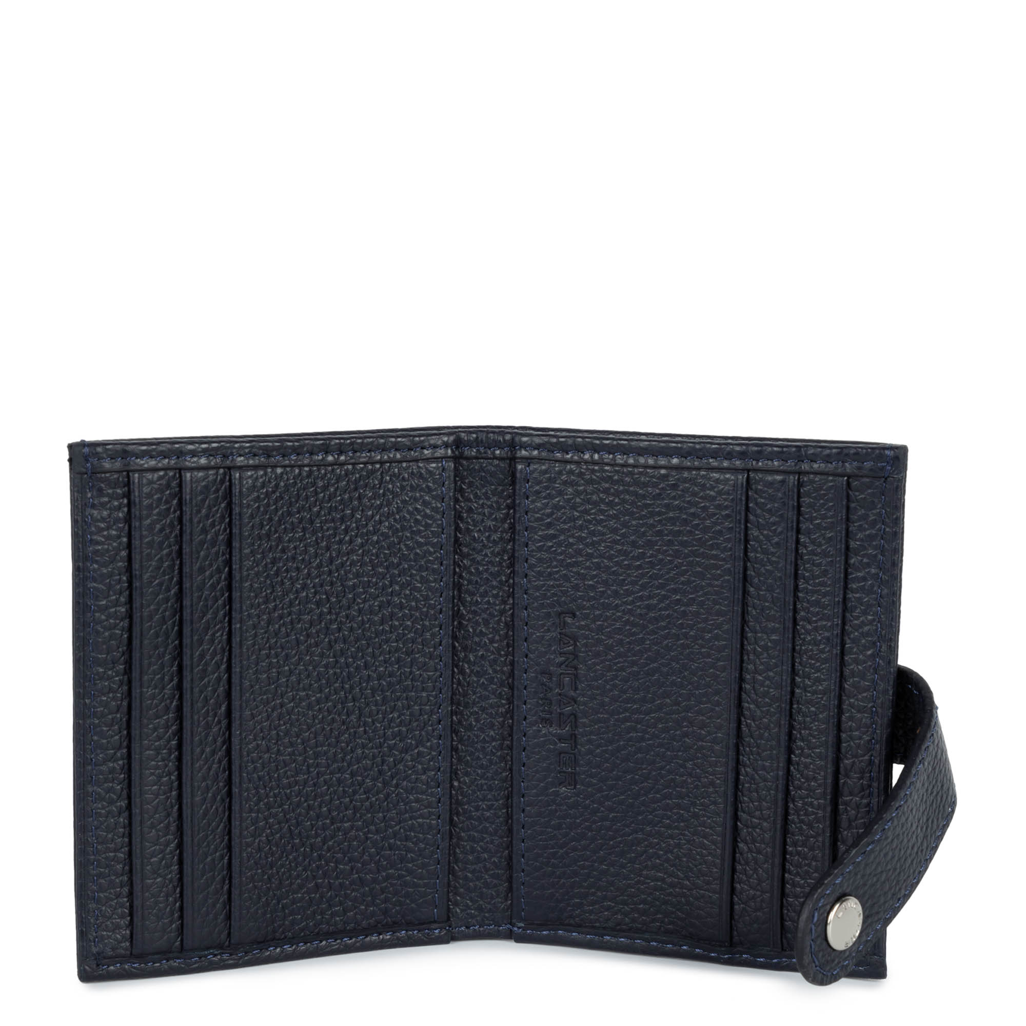 Porte-cartes Foulonné PM femme bleu Lancaster Porte-cartes Foulonné PM femme bleu Bleu foncé