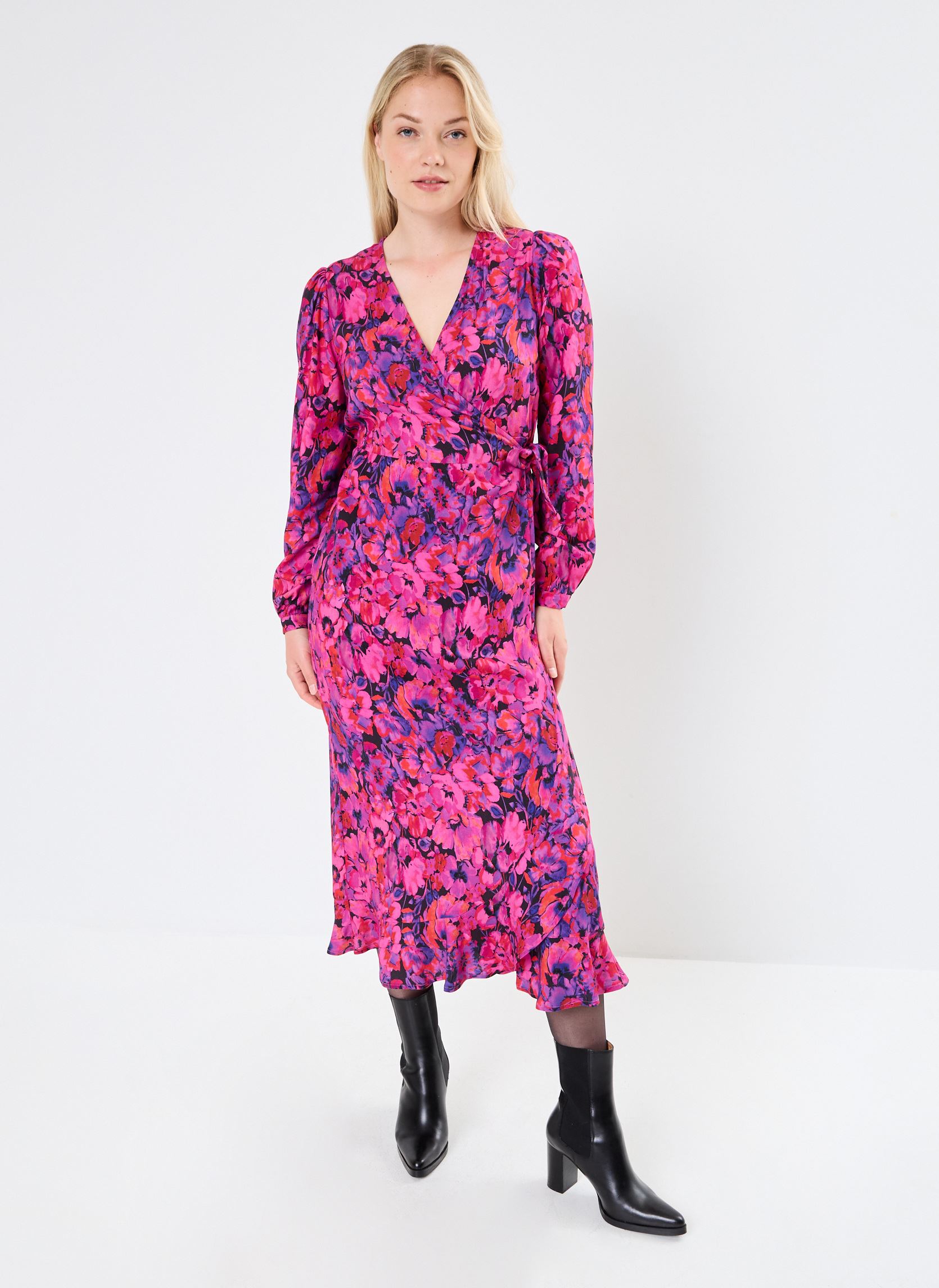 Robes longues ROSALYALON femme rose Georgia Rose Robes longues ROSALYALON femme rose ROSE FUSCHIA