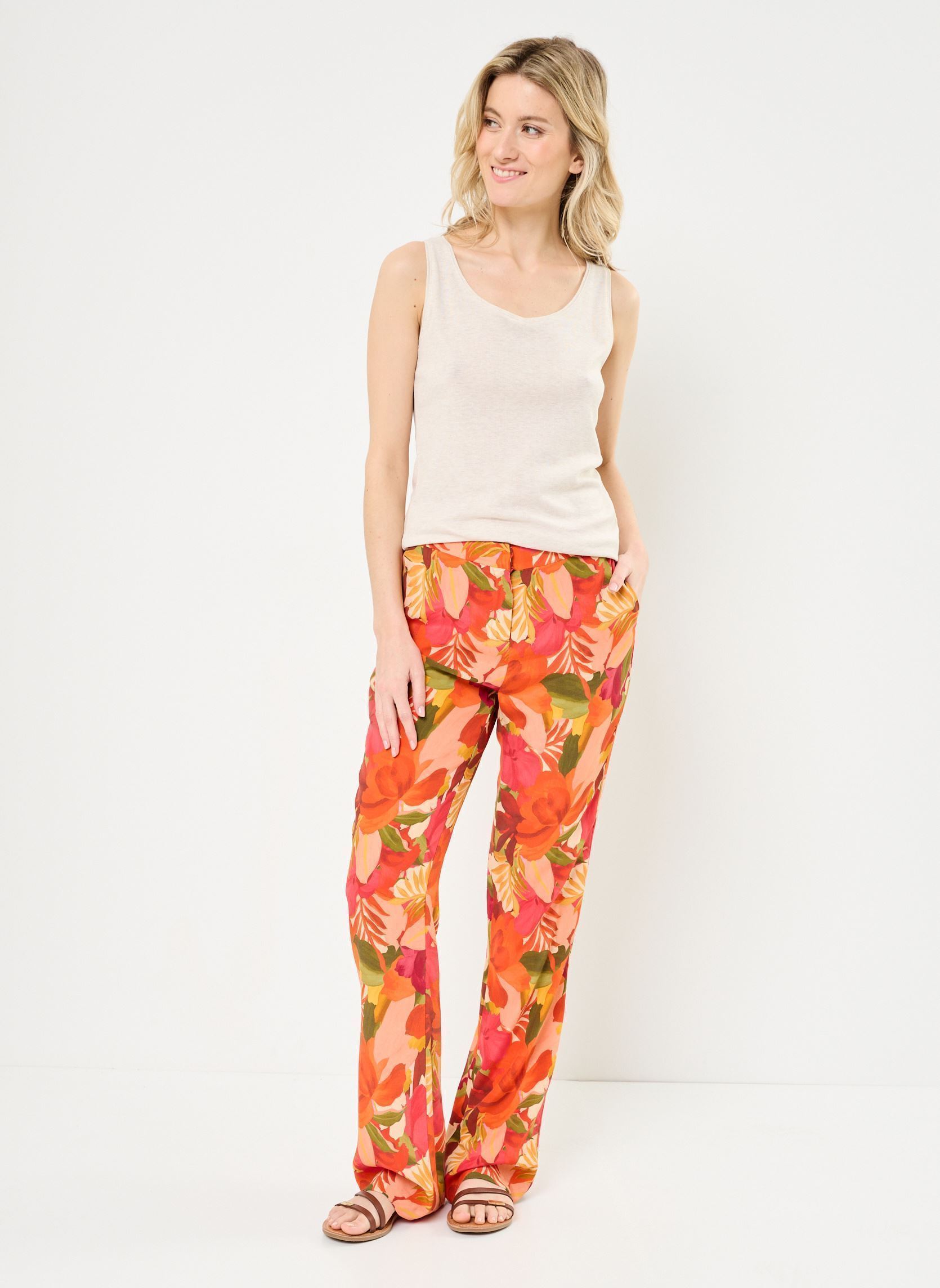 Weite Hosen PAMBODGIA damen mehrfarbig Georgia Rose Weite Hosen PAMBODGIA damen mehrfarbig ORANGE