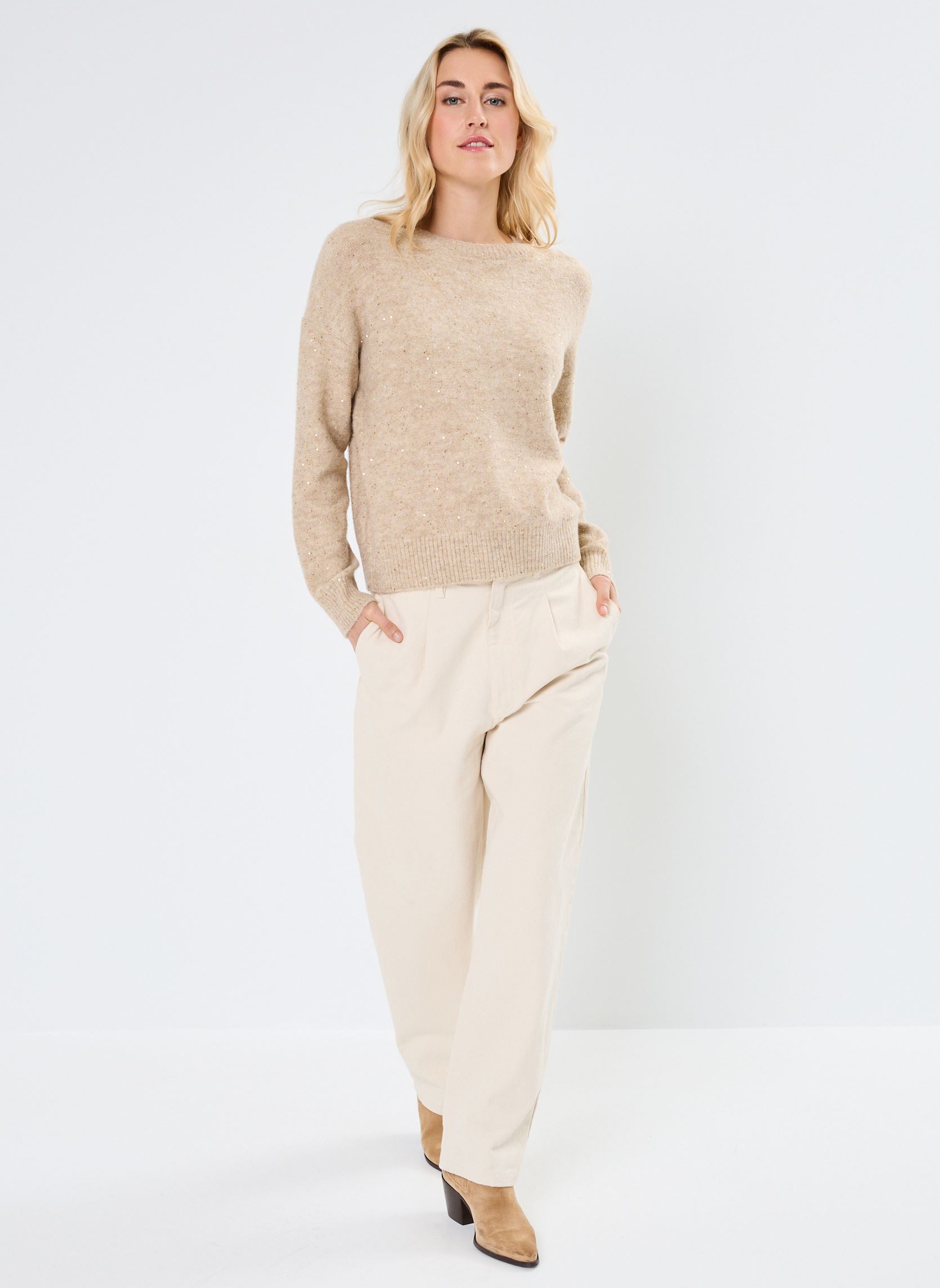 Pullover MARSAN damen beige MADE BY Pullover MARSAN damen beige MELANGE BEIGE