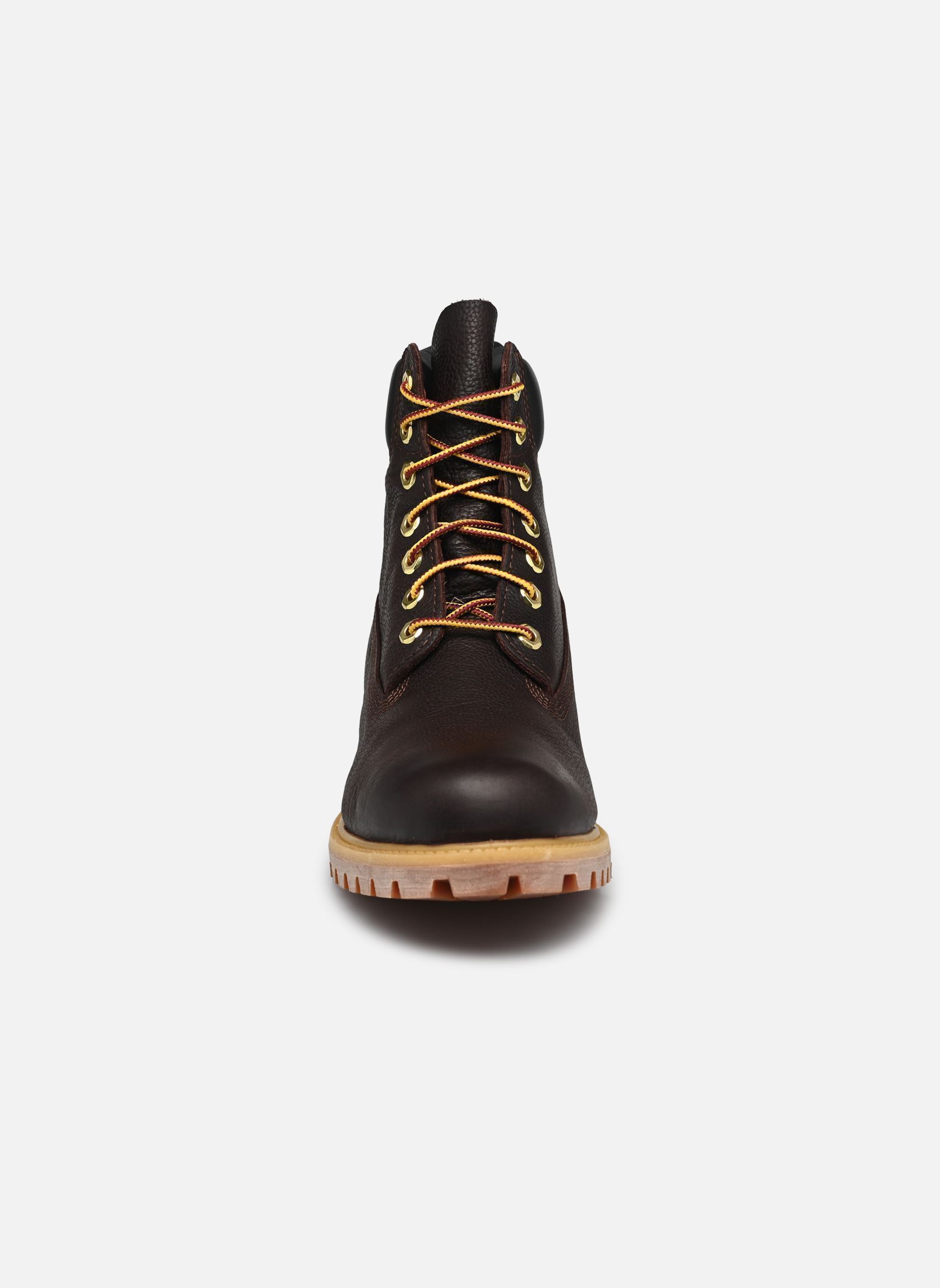 Bottines à lacets 6 homme marron Timberland Bottines à lacets 6 homme marron DK BROWN FULL GRAIN W BLK