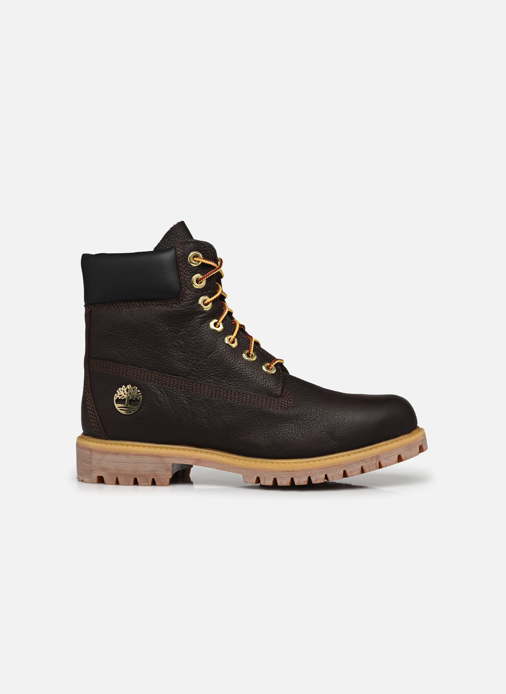 Bottines à lacets 6 homme marron Timberland Bottines à lacets 6 homme marron DK BROWN FULL GRAIN W BLK
