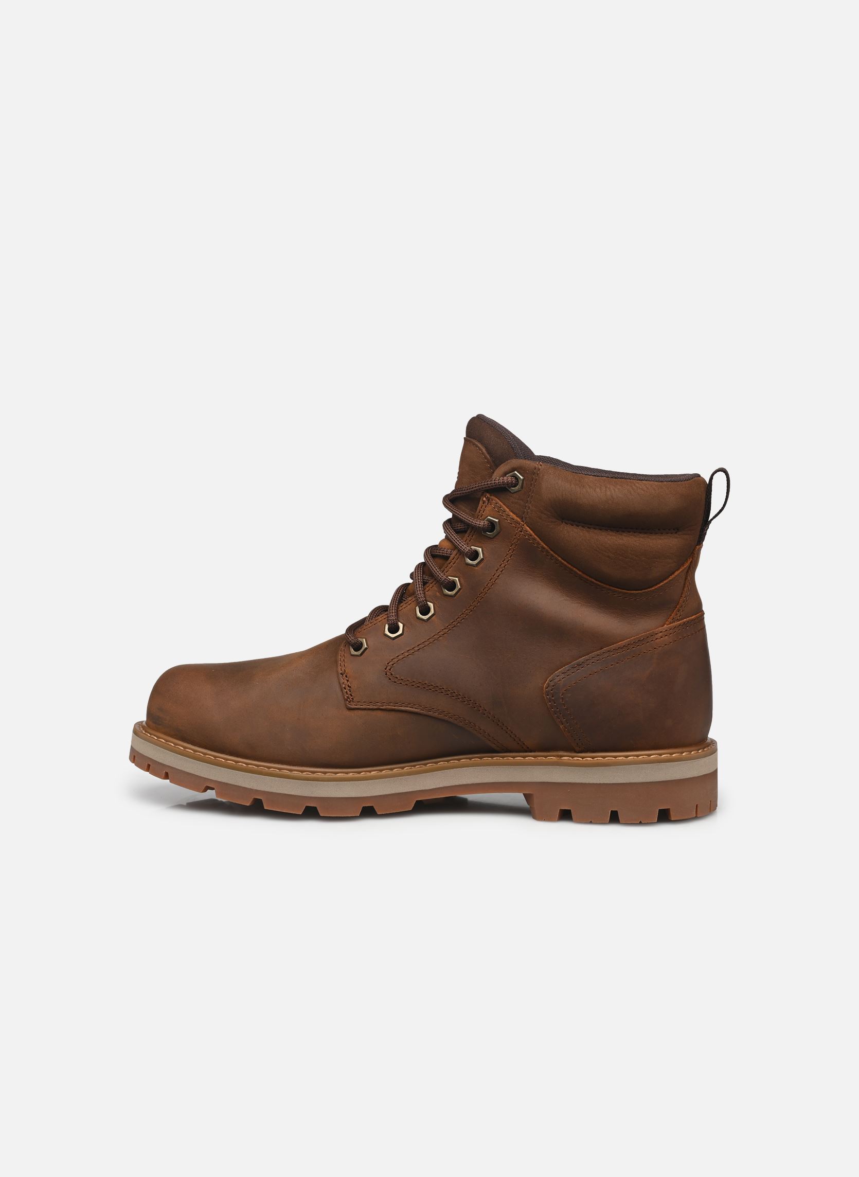 Stivaletti con lacci Britton road mid lace waterproof boot uomo marrone Timberland Stivaletti con lacci Britton road mid lace waterproof boot uomo marrone RUST FULL GRAIN