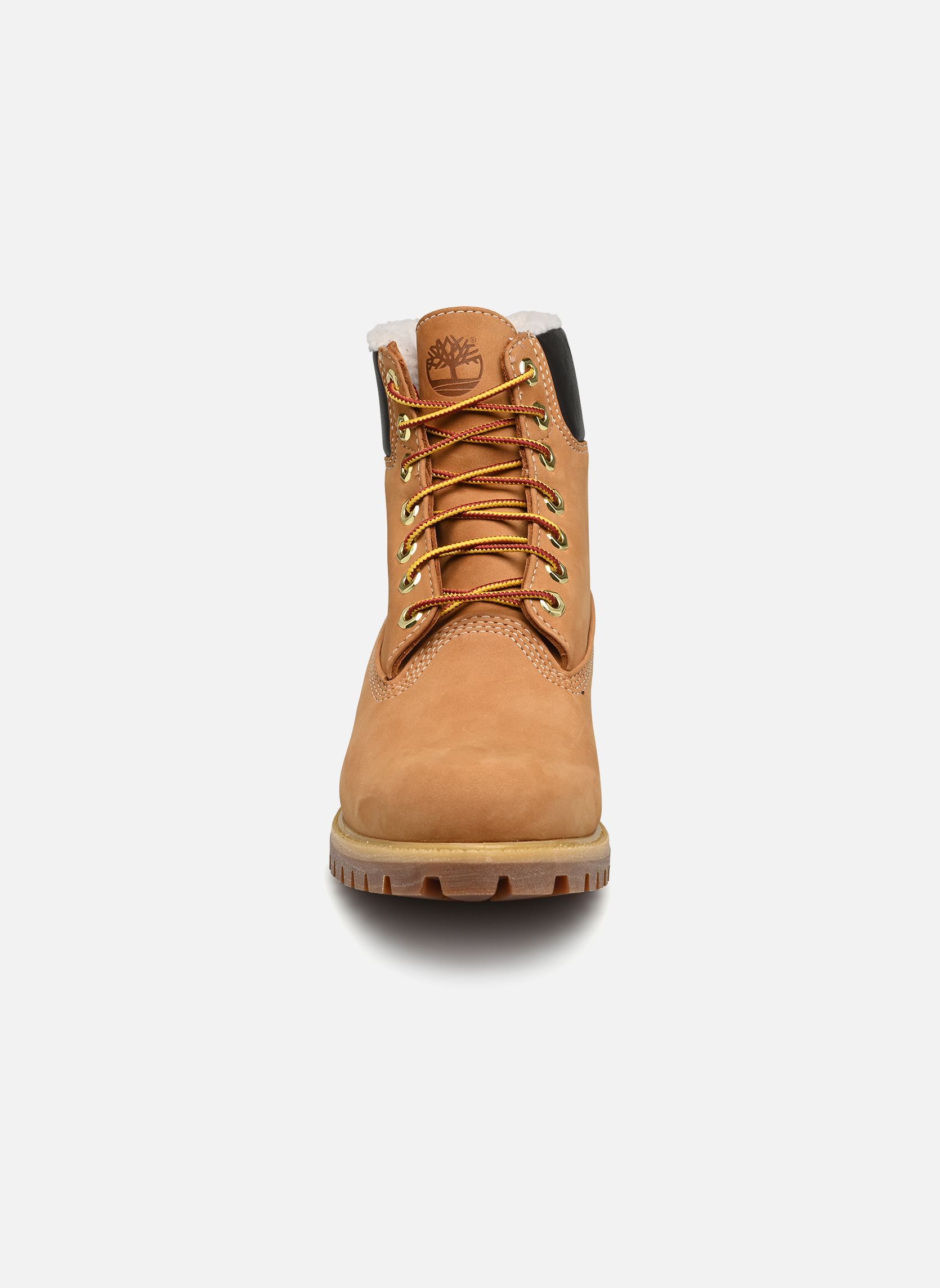 Stivaletti con lacci 6 in Premium Fur/Warm Lin uomo giallo Timberland Stivaletti con lacci 6 in Premium Fur/Warm Lin uomo giallo WHEAT NUBUCK