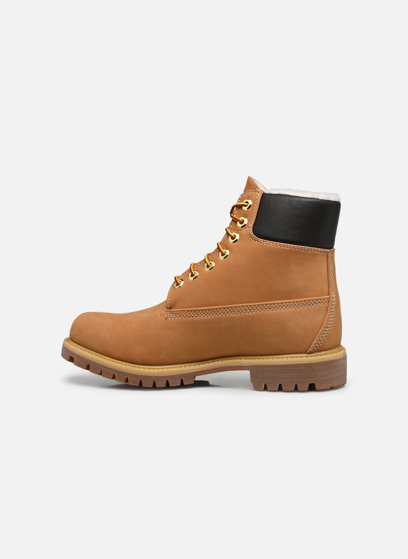 Stivaletti con lacci 6 in Premium Fur/Warm Lin uomo giallo Timberland Stivaletti con lacci 6 in Premium Fur/Warm Lin uomo giallo WHEAT NUBUCK