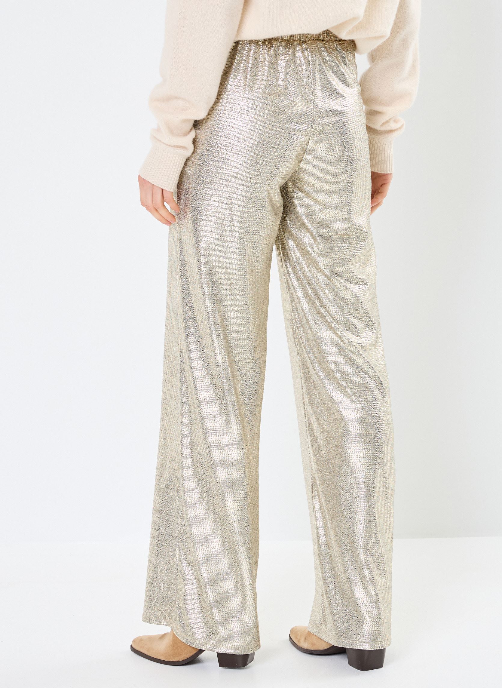 Pantalons larges PELOR fête femme or et bronze Georgia Rose Pantalons larges PELOR fête femme or et bronze DORE
