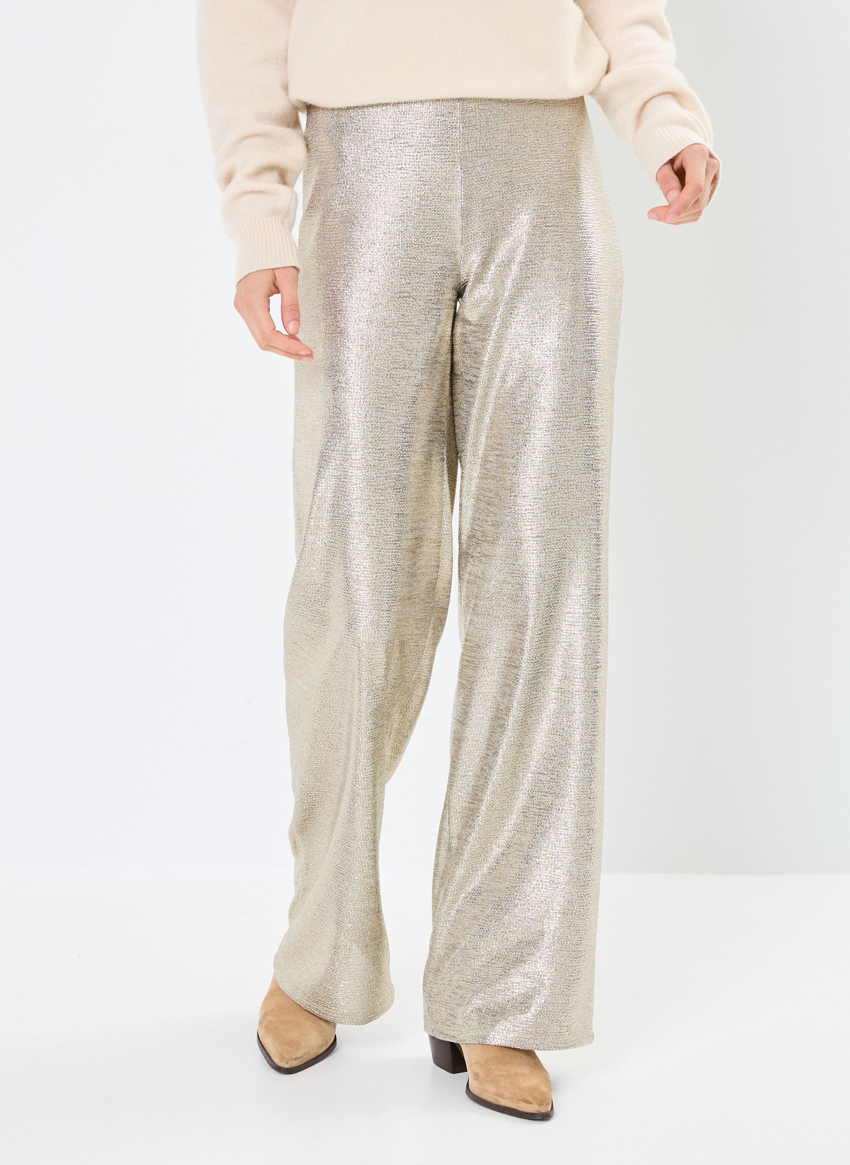 Pantalons larges PELOR fête femme or et bronze Georgia Rose Pantalons larges PELOR fête femme or et bronze DORE