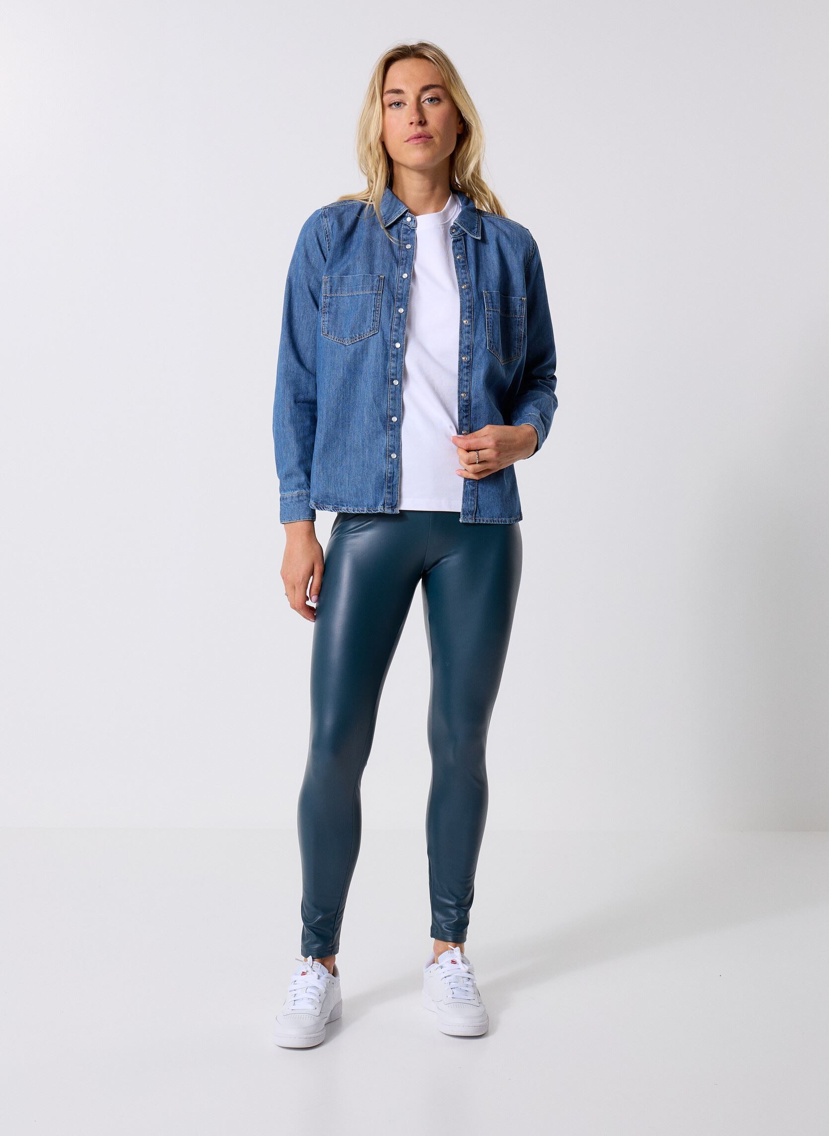 Leggings LADIES KNITTED LEGGINGS femme bleu Molly Bracken Leggings LADIES KNITTED LEGGINGS femme bleu PETROL BLUE