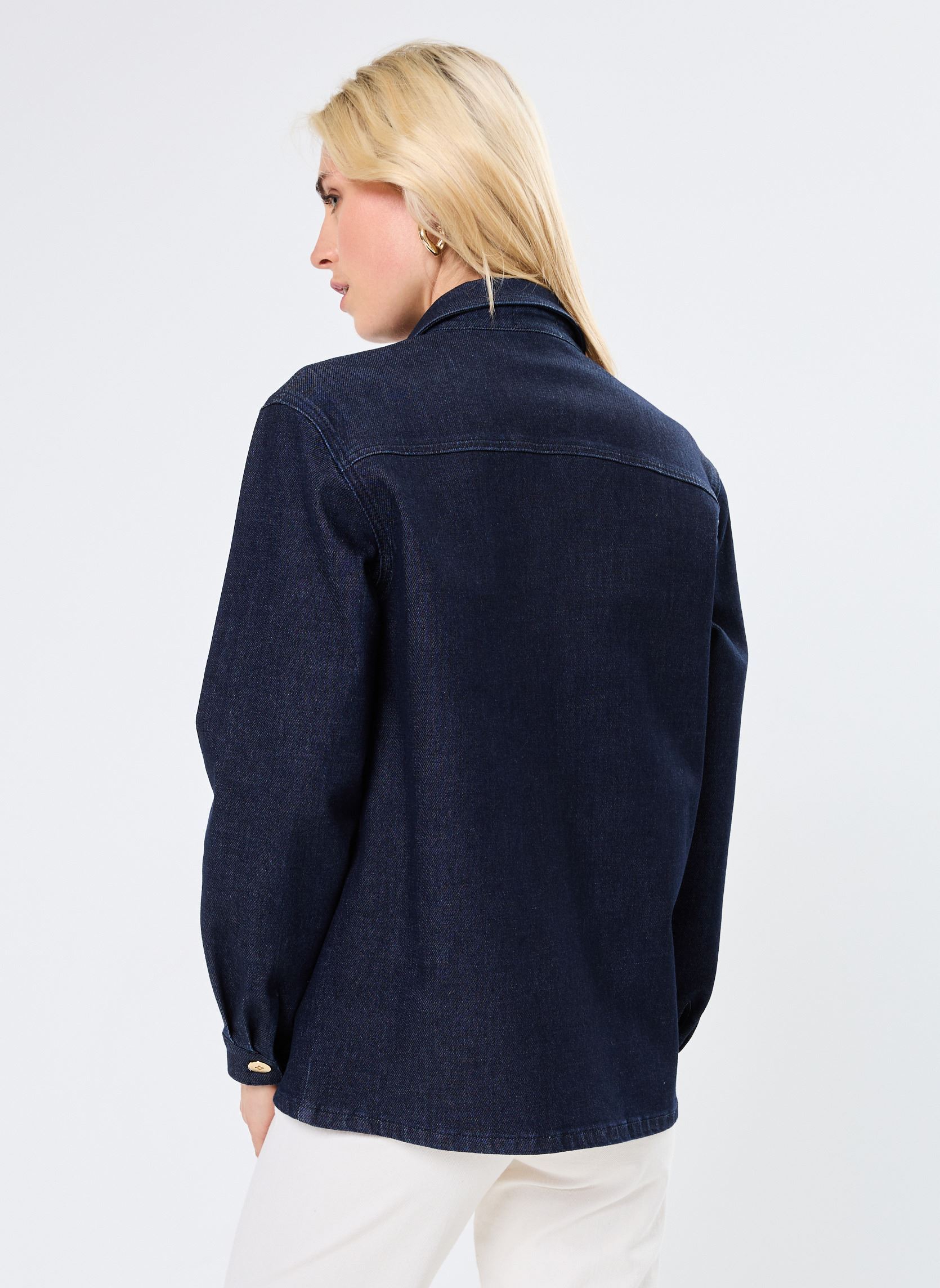 Vestes en jean LADIES WOVEN JACKET femme bleu Molly Bracken Vestes en jean LADIES WOVEN JACKET femme bleu BRUT DENIM