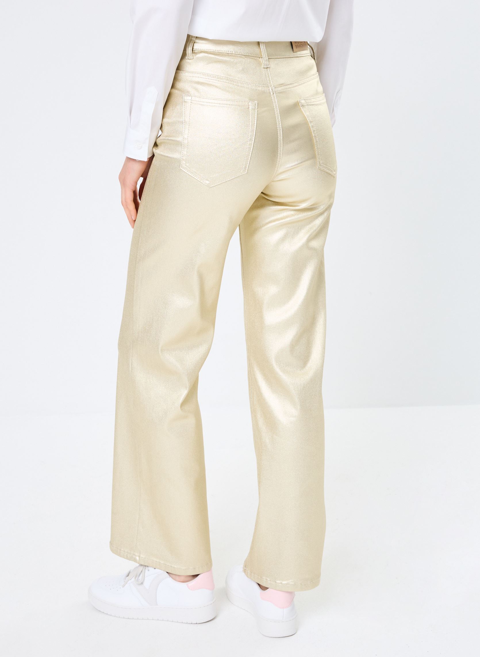 Pantalons droit LADIES WOVEN PANTS E1698CH femme or et bronze Molly Bracken Pantalons droit LADIES WOVEN PANTS E1698CH femme or et bronze GOLDEN BEIGE