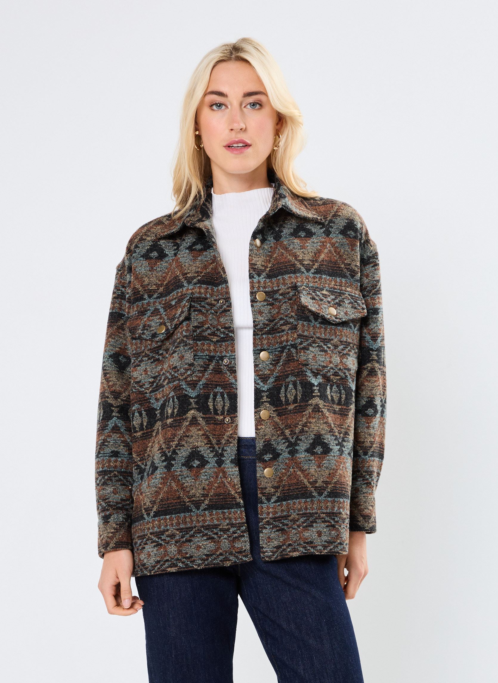 Chemises manches longues LADIES WOVEN OVERSHIRT femme noir Molly Bracken Chemises manches longues LADIES WOVEN OVERSHIRT femme noir BLACK