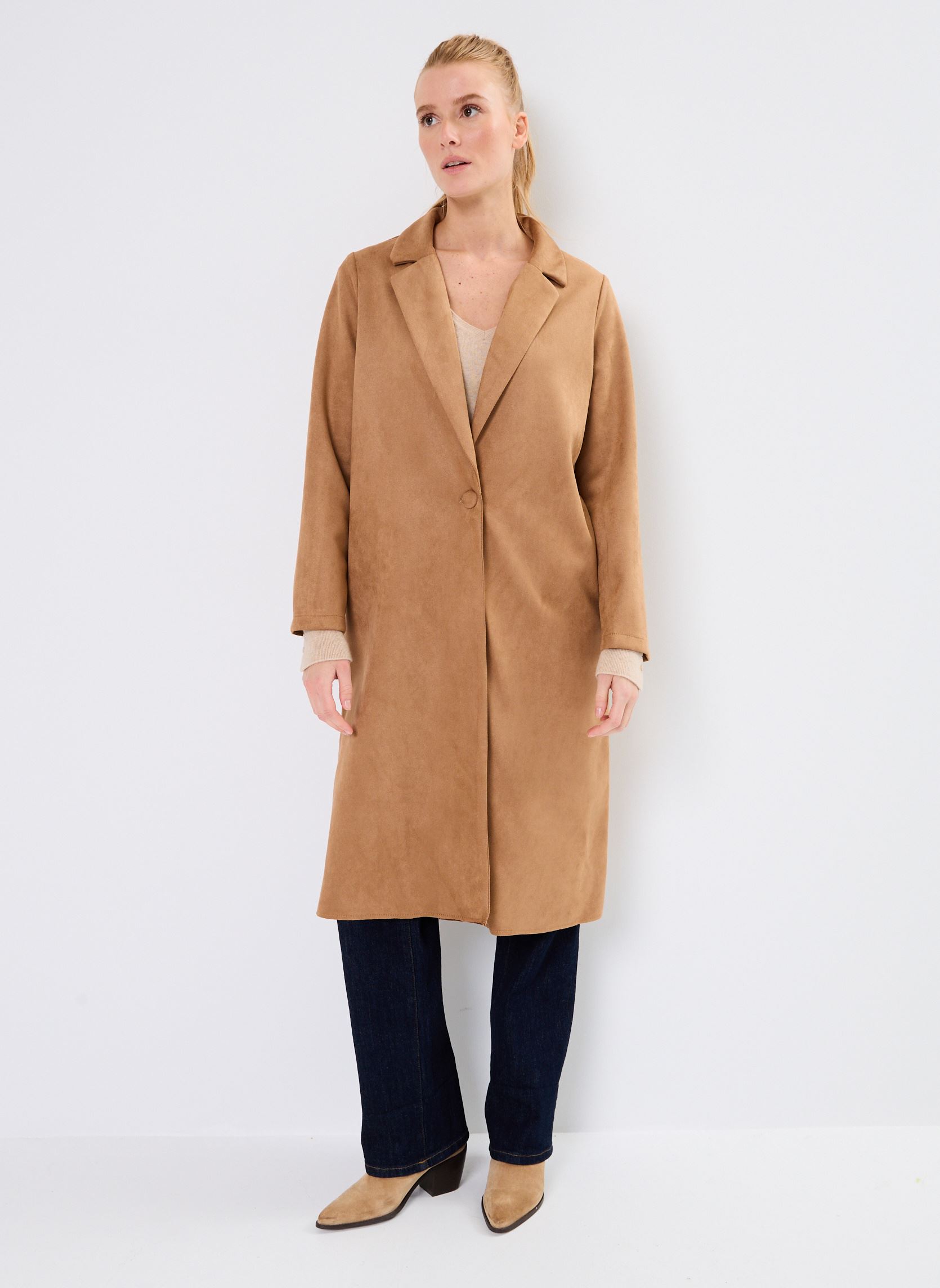 Mäntel LADIES WOVEN COAT damen braun Molly Bracken Mäntel LADIES WOVEN COAT damen braun CAMEL