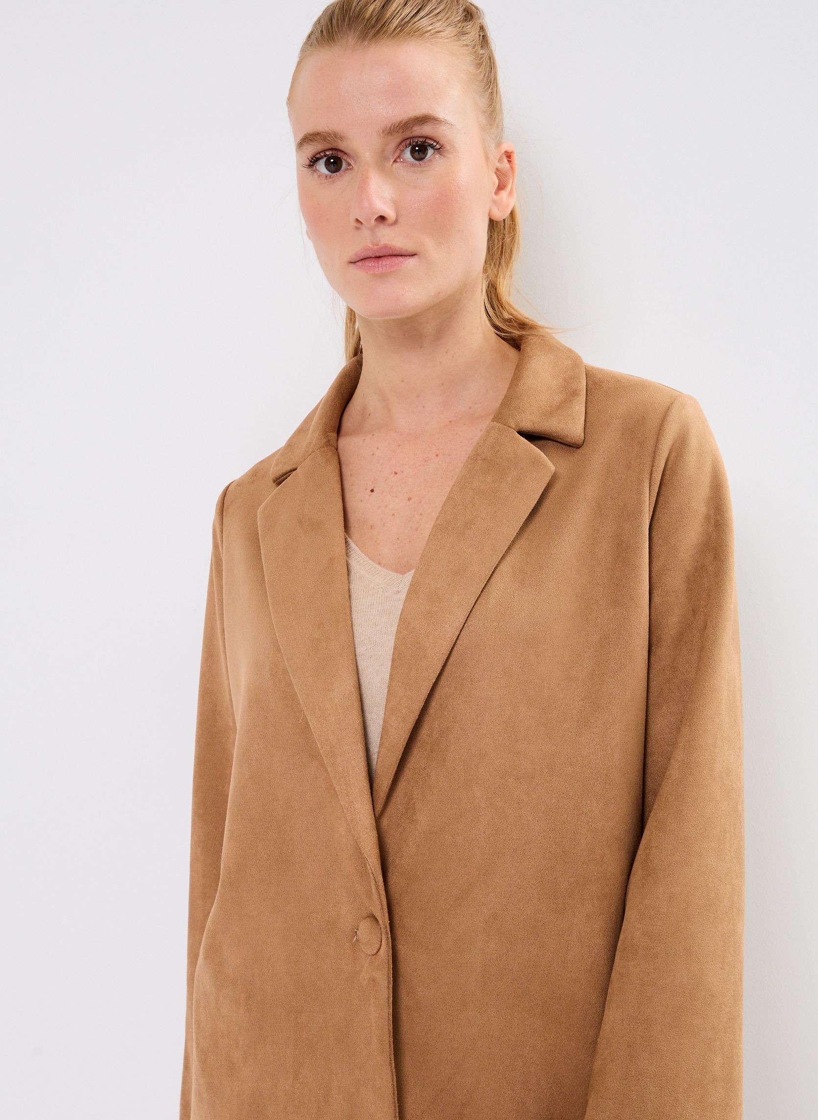 Mäntel LADIES WOVEN COAT damen braun Molly Bracken Mäntel LADIES WOVEN COAT damen braun CAMEL