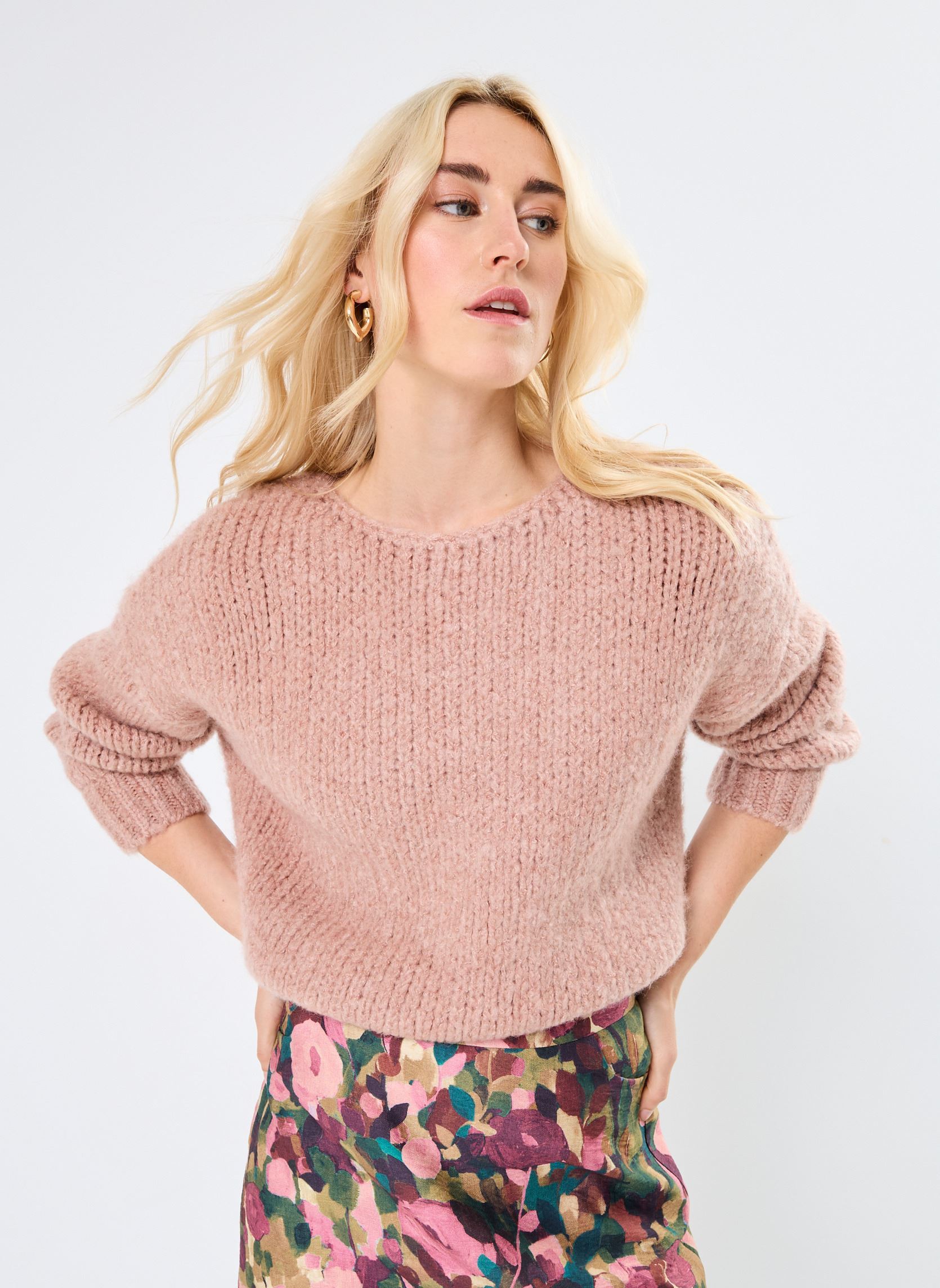 Pullover LADIES KNITTED SWEATER LIGHT PINK damen rosa Molly Bracken Pullover LADIES KNITTED SWEATER LIGHT PINK damen rosa PINK