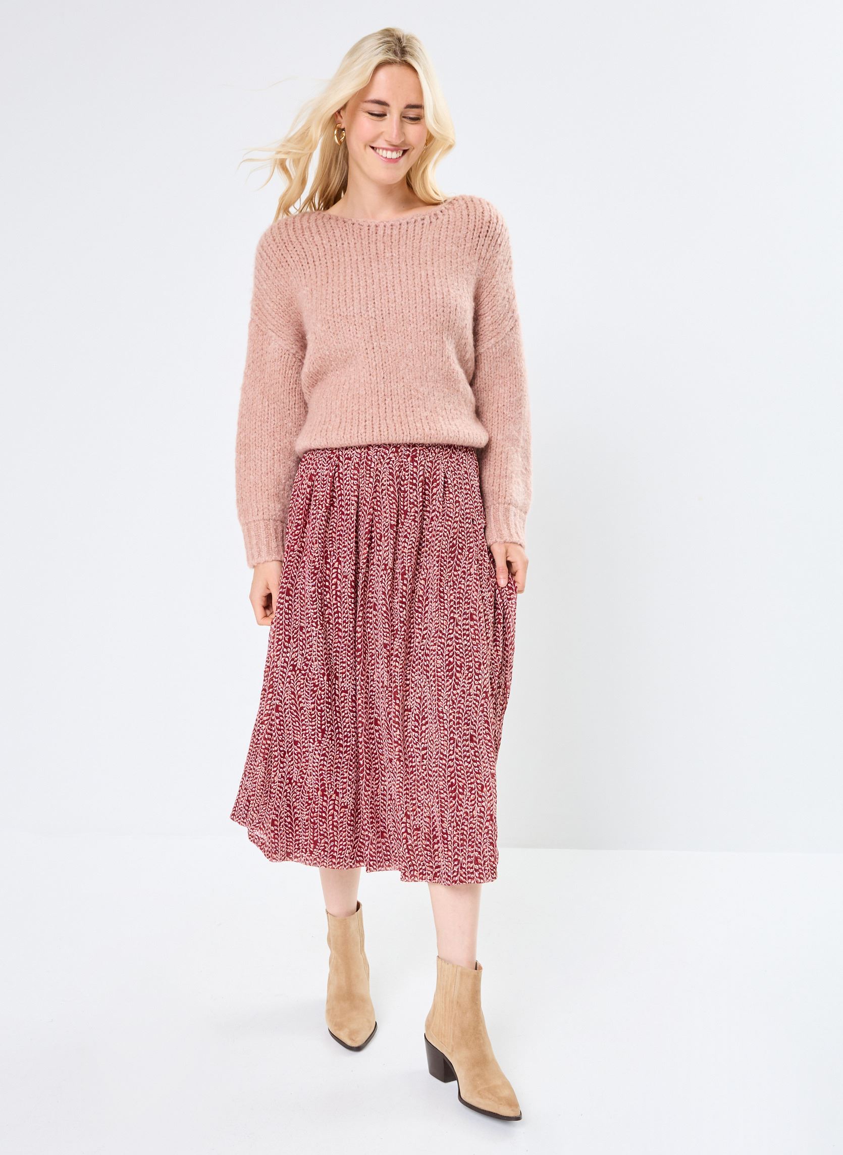 Lange rokken LADIES WOVEN SKIRT dames rood Molly Bracken Lange rokken LADIES WOVEN SKIRT dames rood DARK RED MONA
