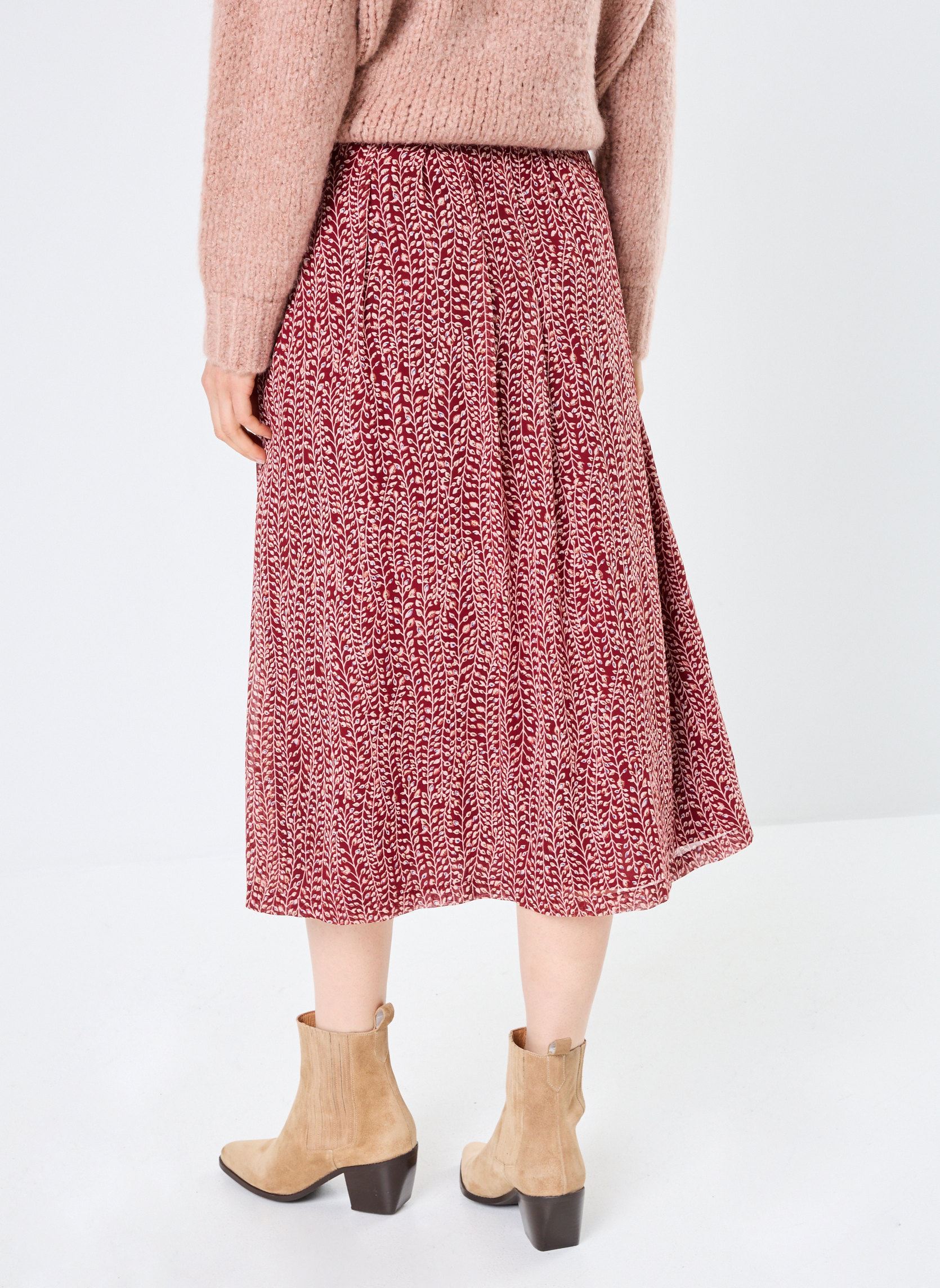 Lange rokken LADIES WOVEN SKIRT dames rood Molly Bracken Lange rokken LADIES WOVEN SKIRT dames rood DARK RED MONA