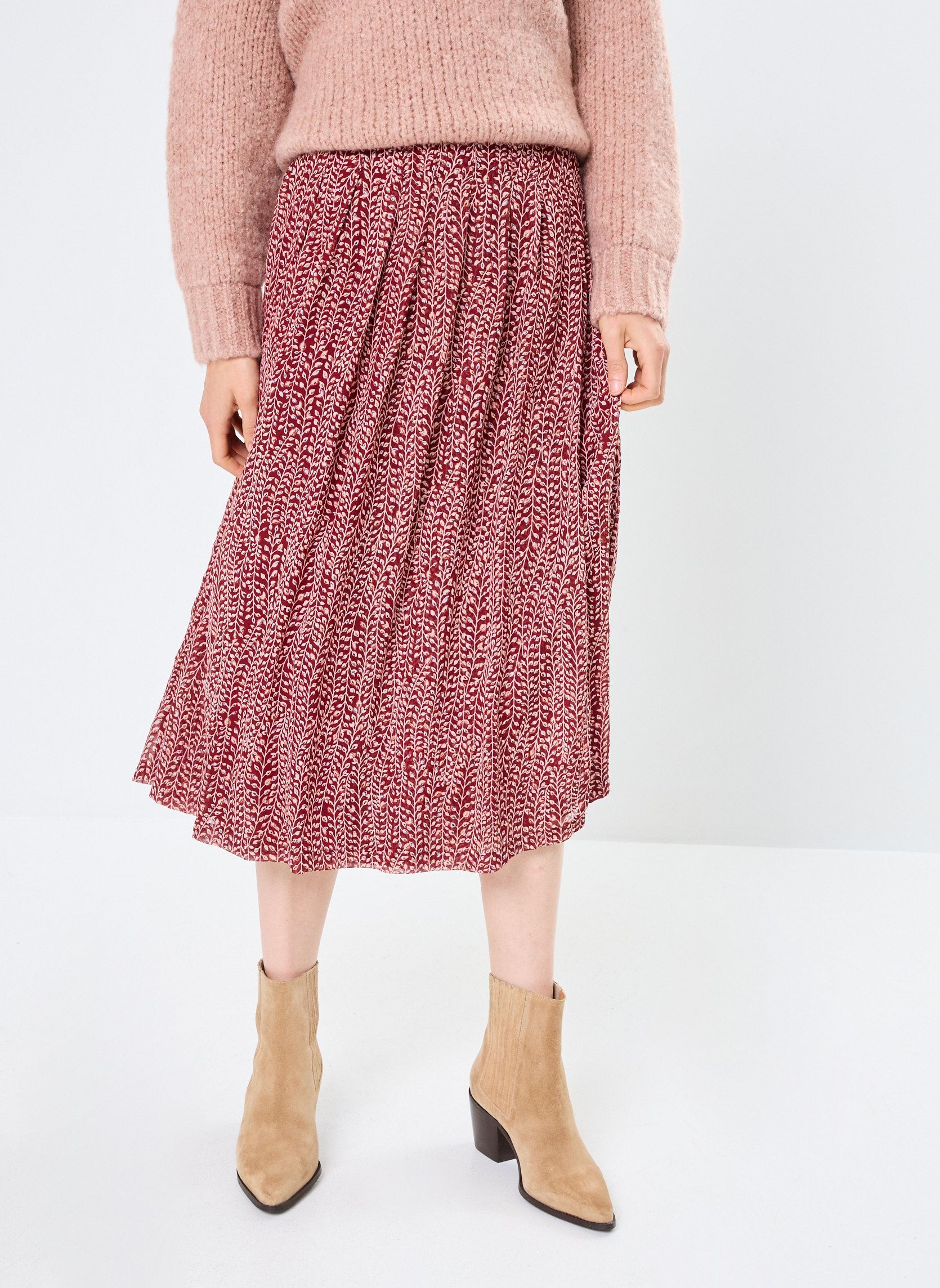 Lange rokken LADIES WOVEN SKIRT dames rood Molly Bracken Lange rokken LADIES WOVEN SKIRT dames rood DARK RED MONA