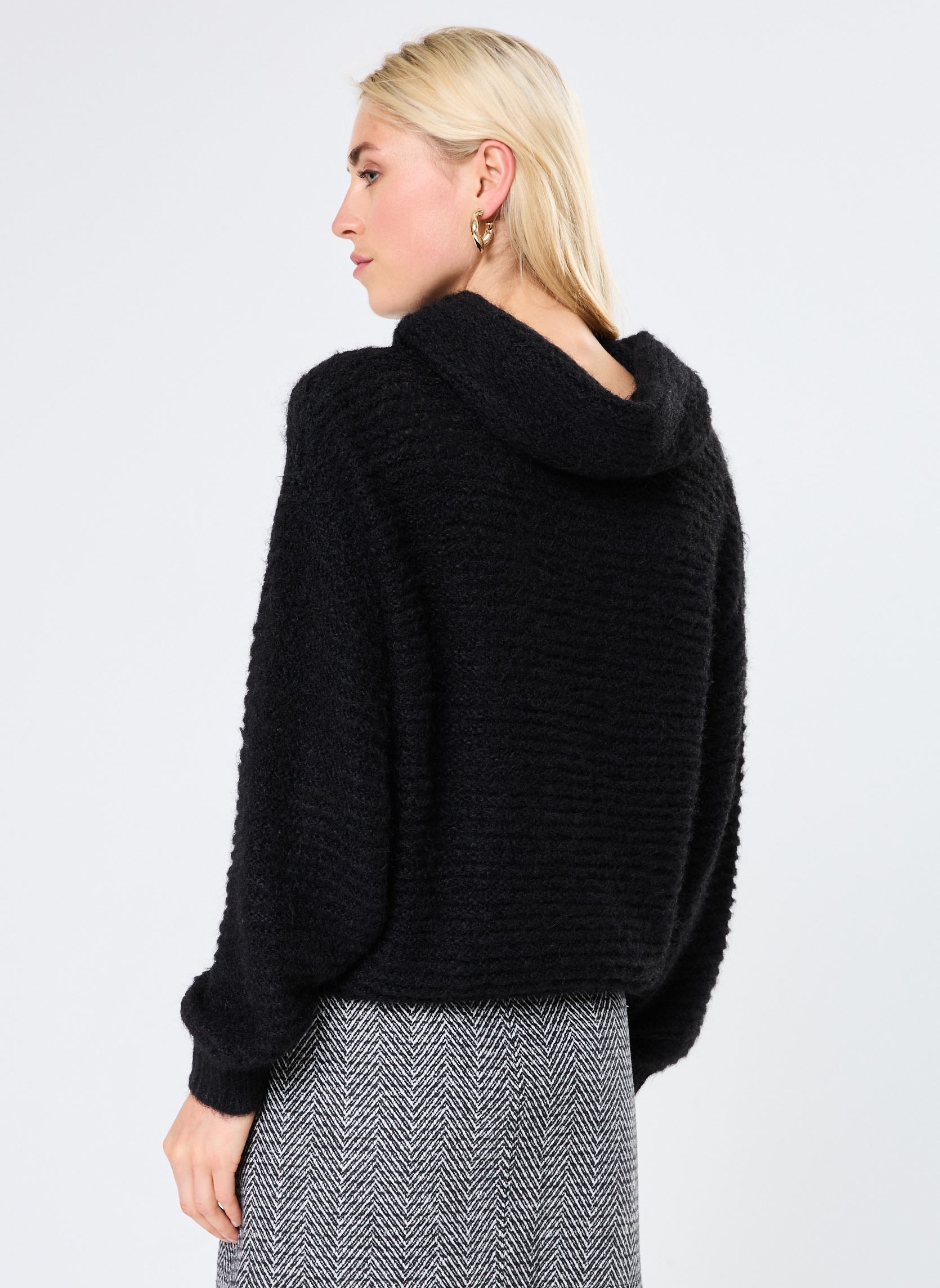 Jerseys LADIES KNITTED TURTLE NECK SWEATER mujer negro Molly Bracken Jerseys LADIES KNITTED TURTLE NECK SWEATER mujer negro BLACK