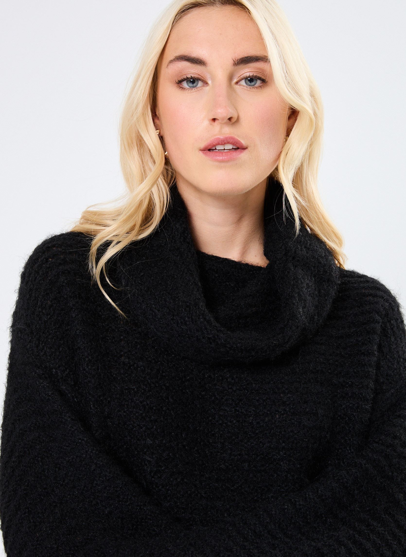 Jerseys LADIES KNITTED TURTLE NECK SWEATER mujer negro Molly Bracken Jerseys LADIES KNITTED TURTLE NECK SWEATER mujer negro BLACK