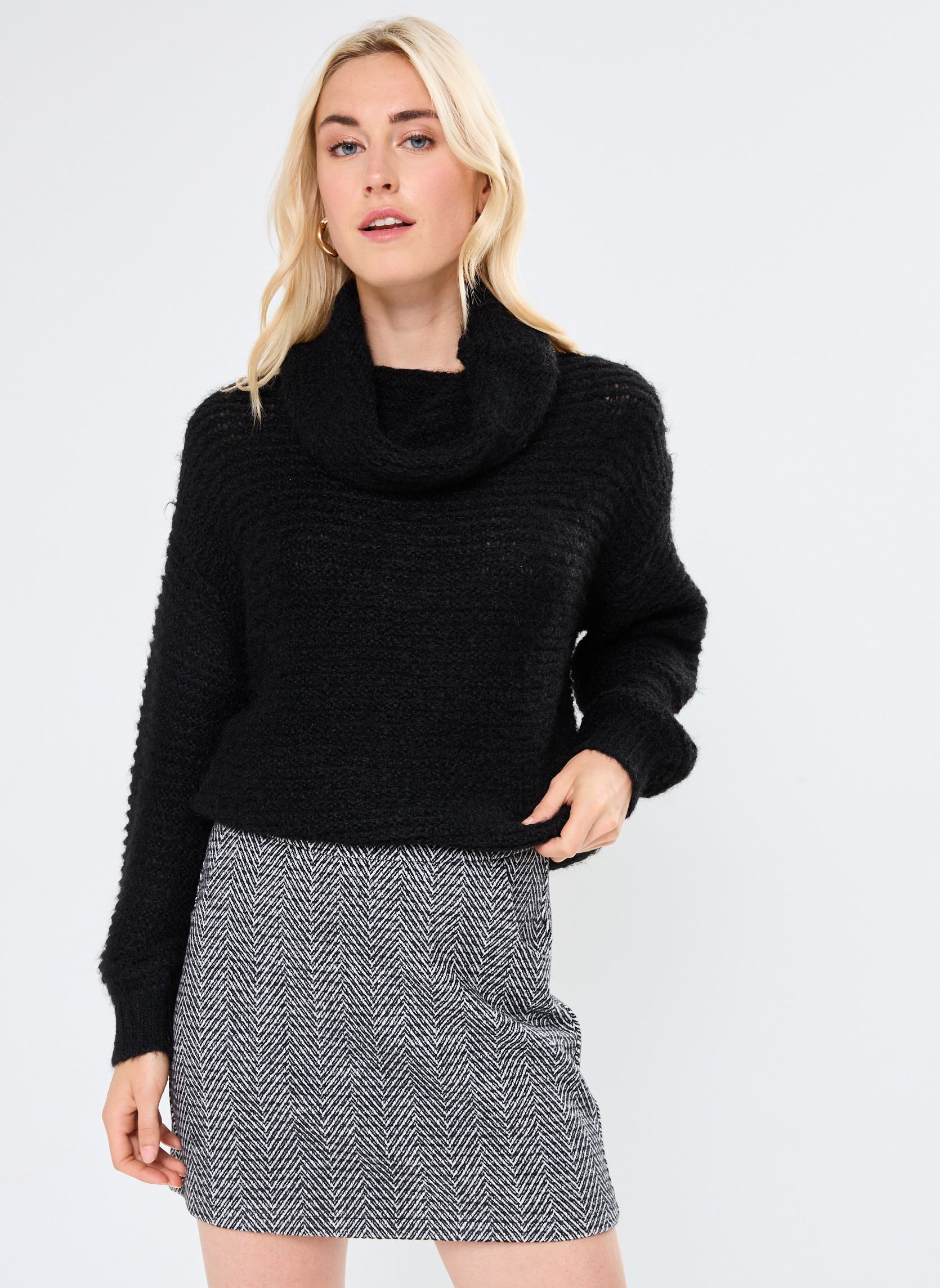Jerseys LADIES KNITTED TURTLE NECK SWEATER mujer negro Molly Bracken Jerseys LADIES KNITTED TURTLE NECK SWEATER mujer negro BLACK