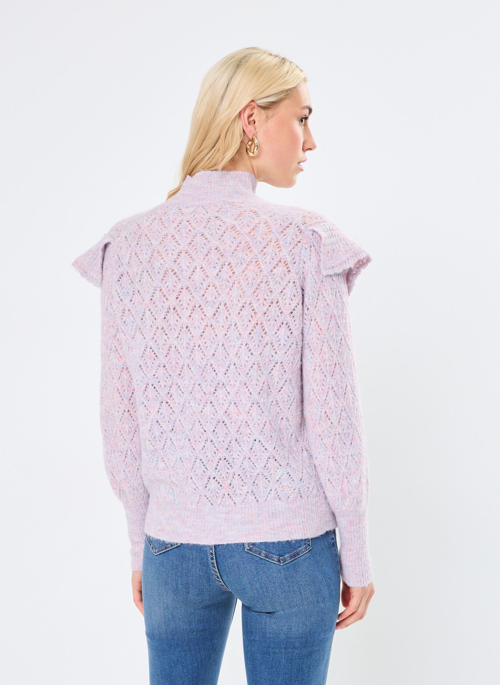 Pulls LADIES KNITTED SWEATER femme violet Molly Bracken Pulls LADIES KNITTED SWEATER femme violet MAUVE
