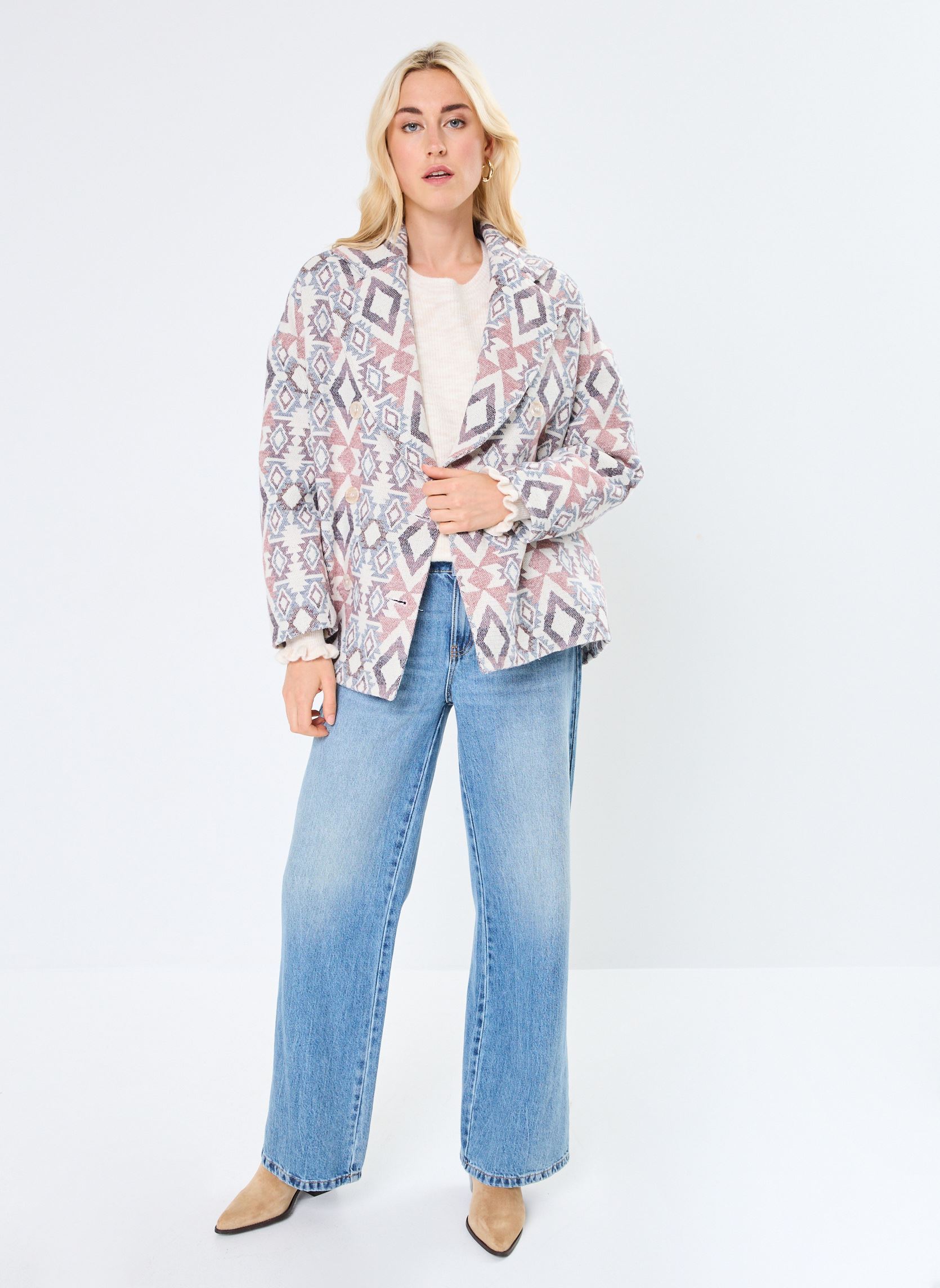 Pulls LADIES KNITTED SWEATER femme beige Molly Bracken Pulls LADIES KNITTED SWEATER femme beige CREAM
