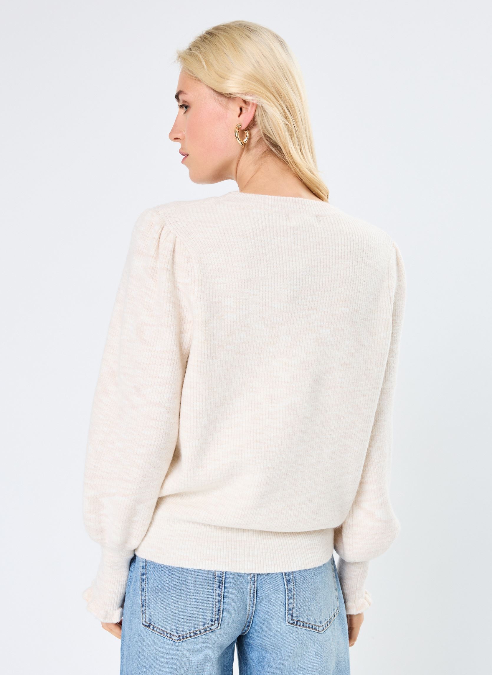 Pulls LADIES KNITTED SWEATER femme beige Molly Bracken Pulls LADIES KNITTED SWEATER femme beige CREAM