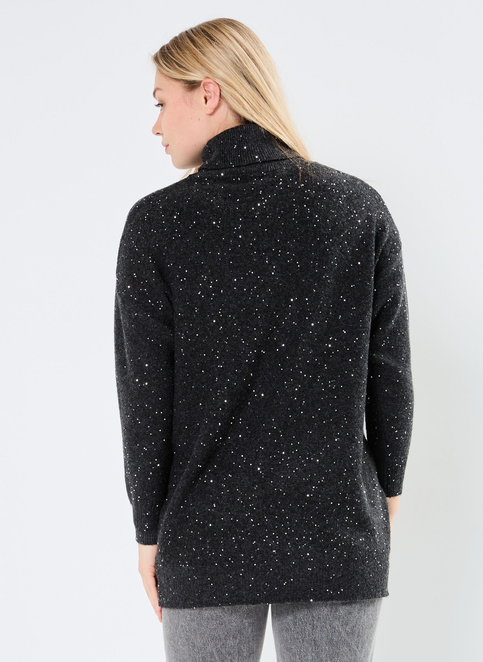 Pulls LADIES KNITTED SWEATER femme gris Molly Bracken Pulls LADIES KNITTED SWEATER femme gris ASH DARK GREY