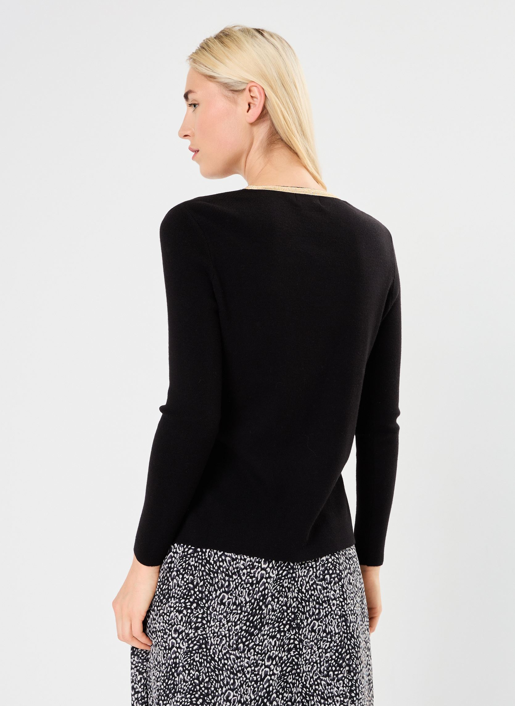 Pullover LADIES KNITTED SWEATER damen schwarz Molly Bracken Pullover LADIES KNITTED SWEATER damen schwarz BLACK