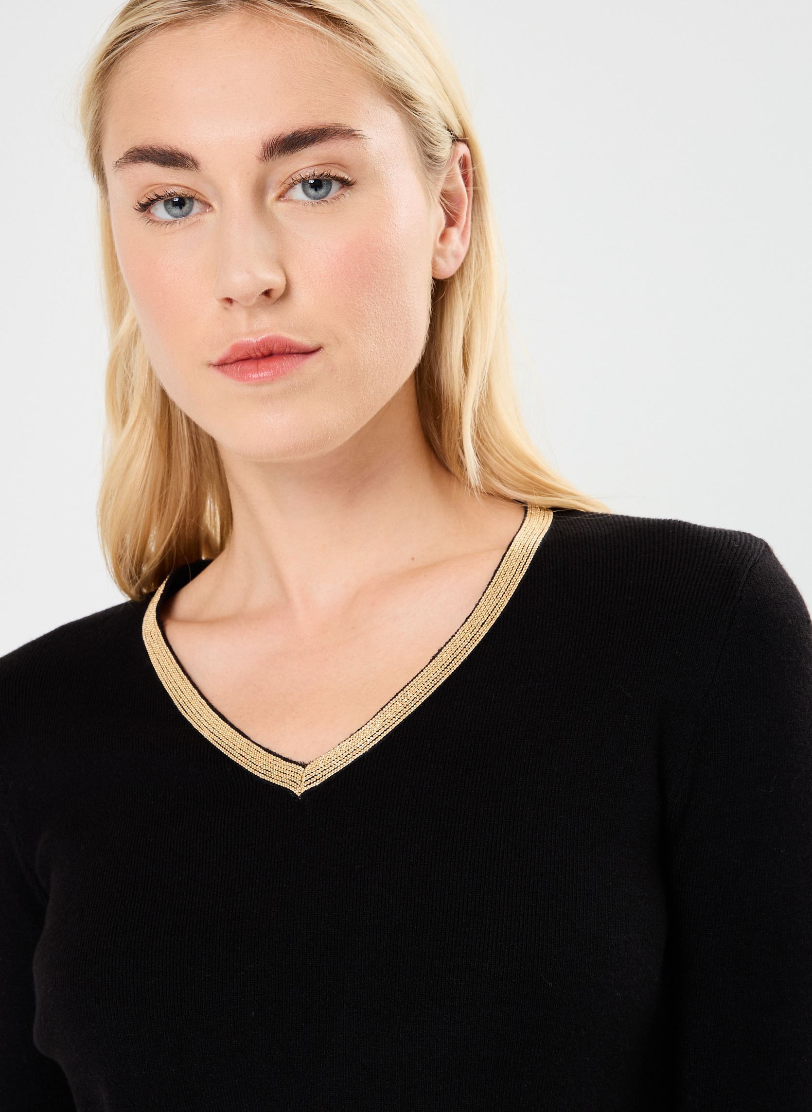 Pullover LADIES KNITTED SWEATER damen schwarz Molly Bracken Pullover LADIES KNITTED SWEATER damen schwarz BLACK