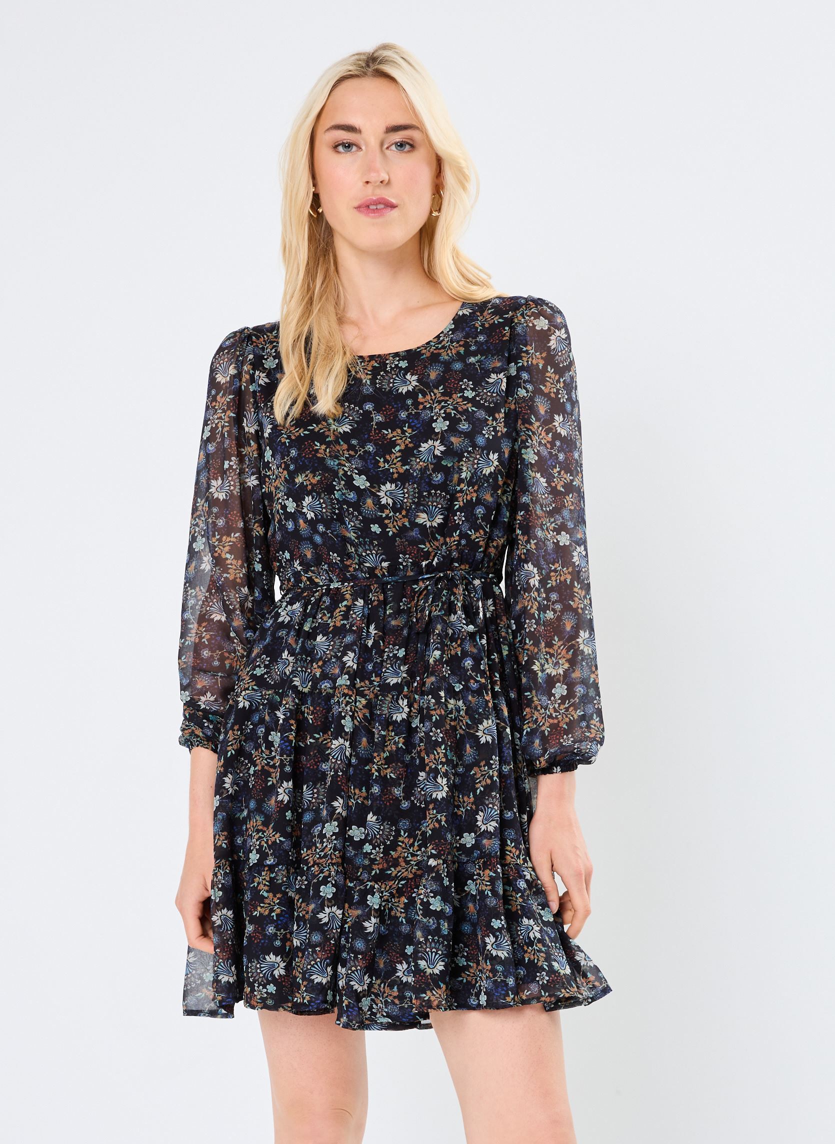 Kleider LADIES WOVEN DRESS damen mehrfarbig Molly Bracken Kleider LADIES WOVEN DRESS damen mehrfarbig BLACK CLAIRE
