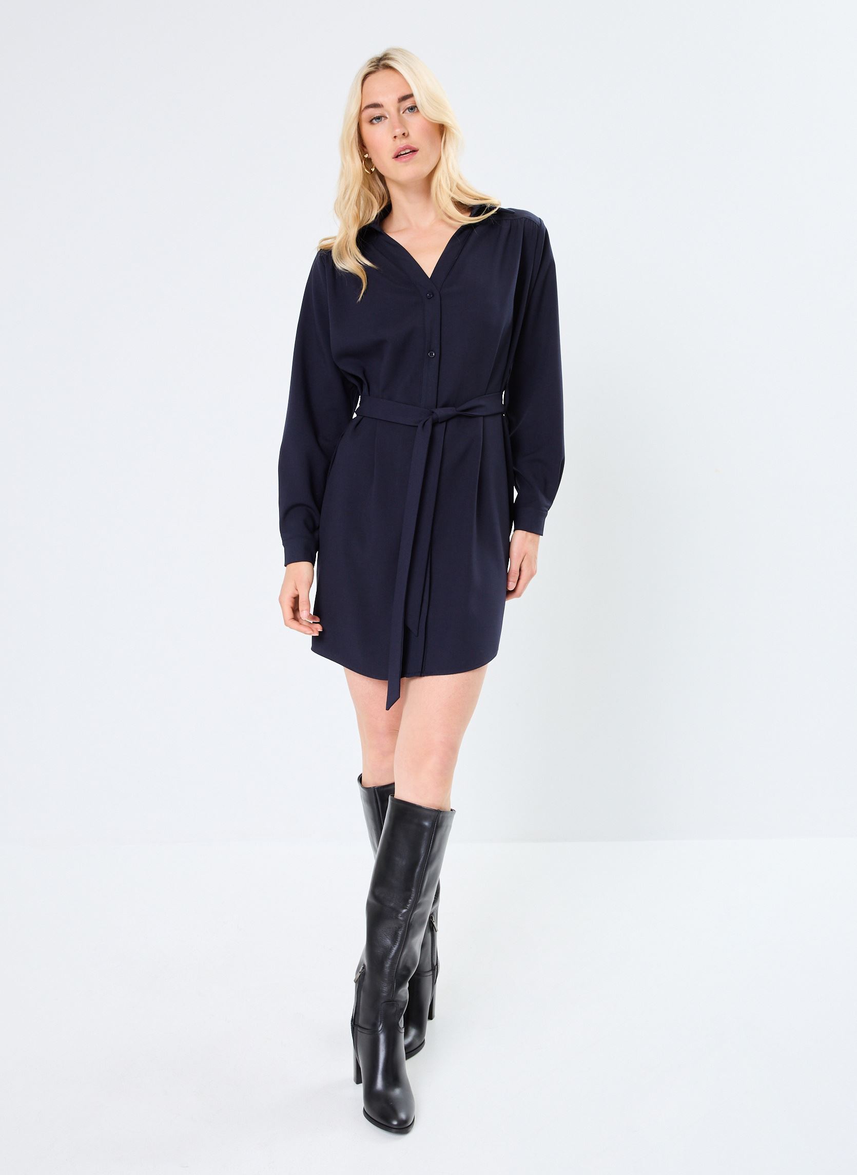 Robes LADIES WOVEN DRESS femme bleu Molly Bracken Robes LADIES WOVEN DRESS femme bleu NAVY BLUE