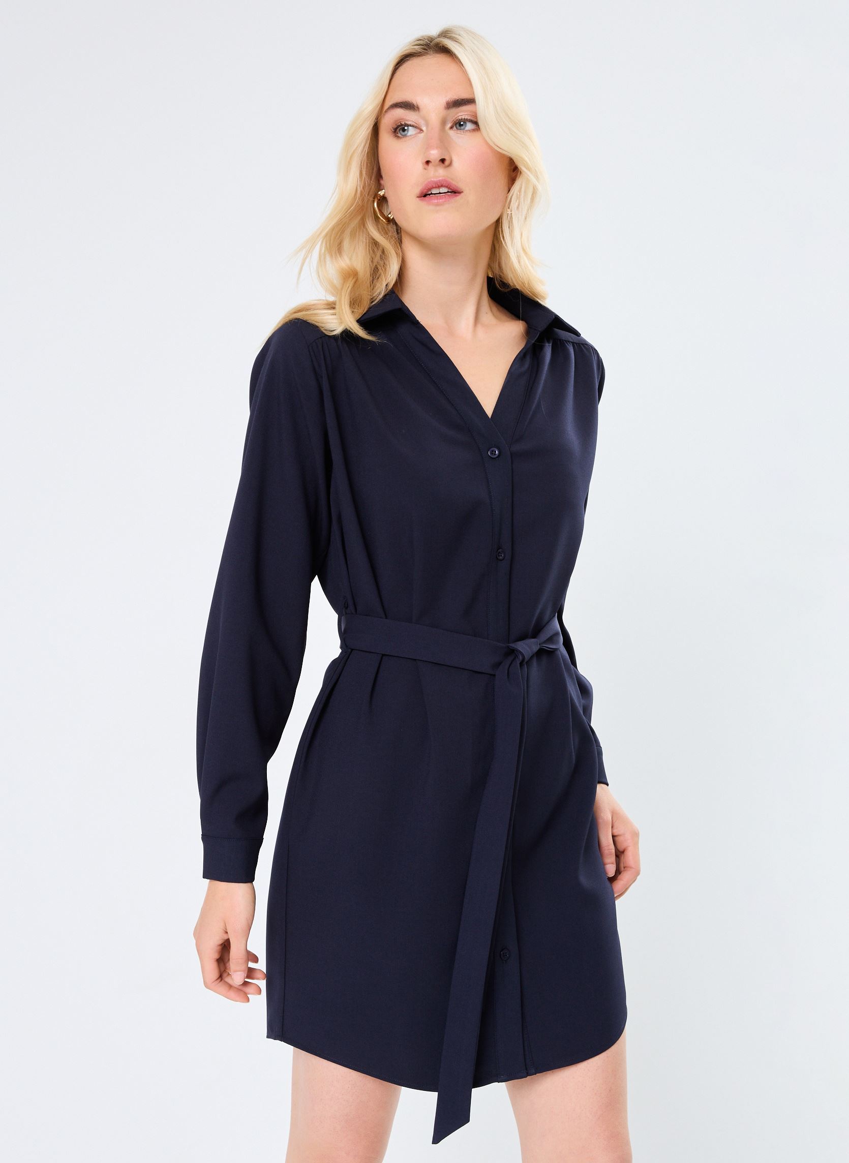 Robes LADIES WOVEN DRESS femme bleu Molly Bracken Robes LADIES WOVEN DRESS femme bleu NAVY BLUE