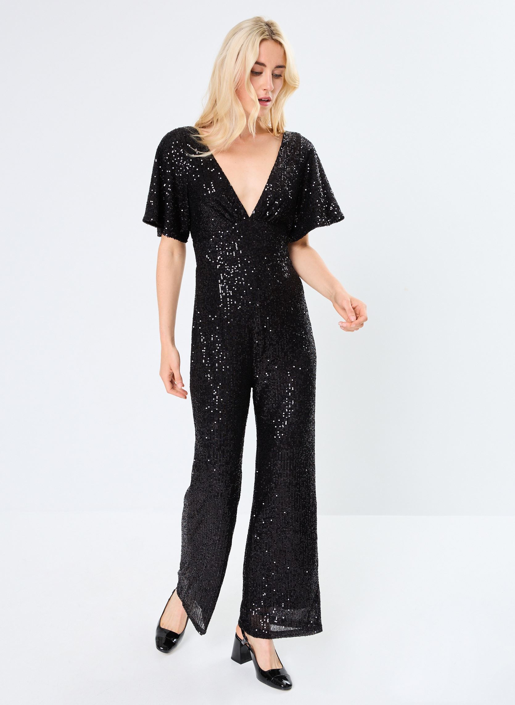 Combinaisons pantalon LADIES KNITTED JUMPSUIT femme noir Molly Bracken Combinaisons pantalon LADIES KNITTED JUMPSUIT femme noir BLACK
