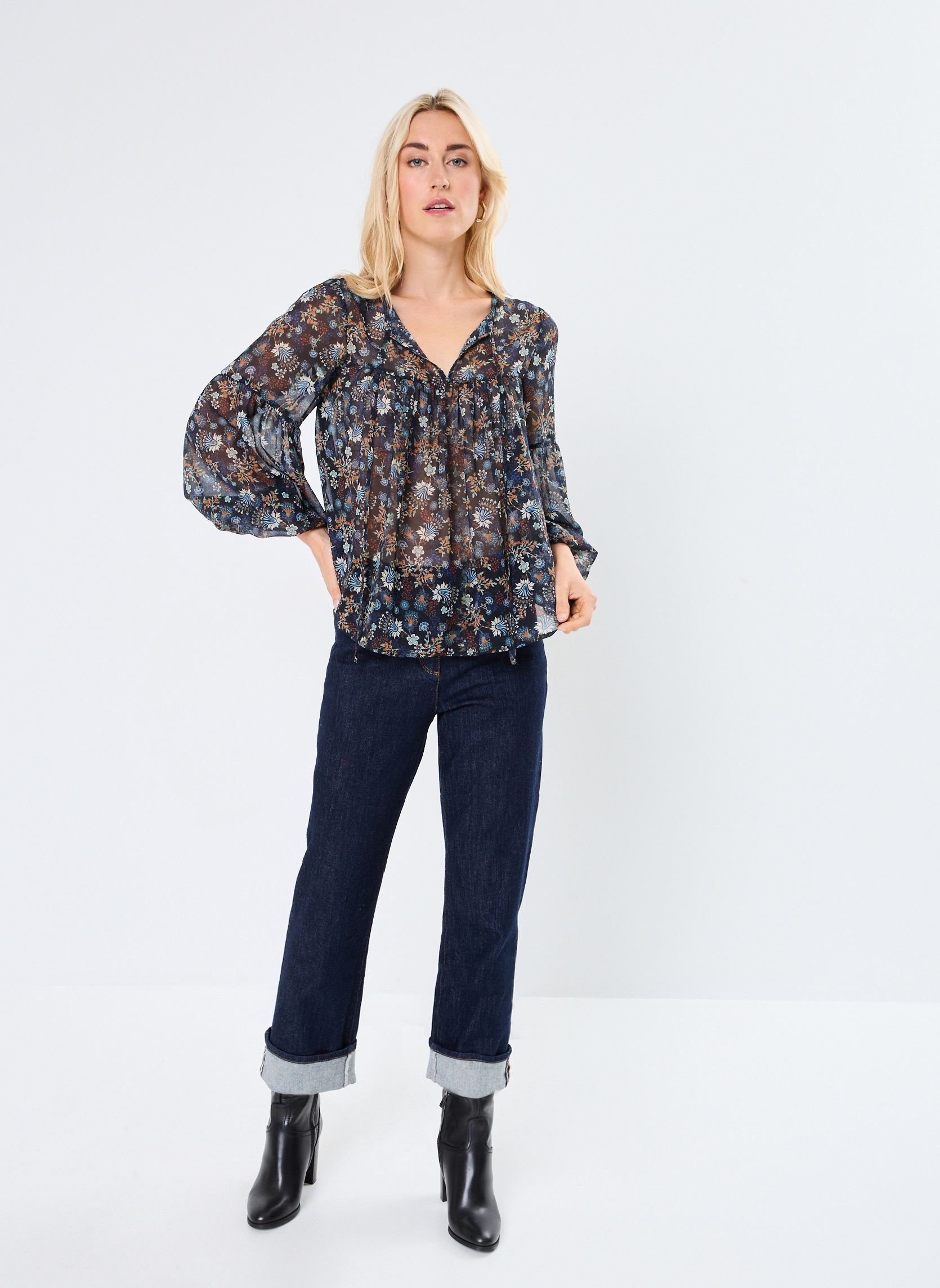 Blouses LADIES WOVEN BLOUSE femme multicolore Molly Bracken Blouses LADIES WOVEN BLOUSE femme multicolore BLACK CLAIRE