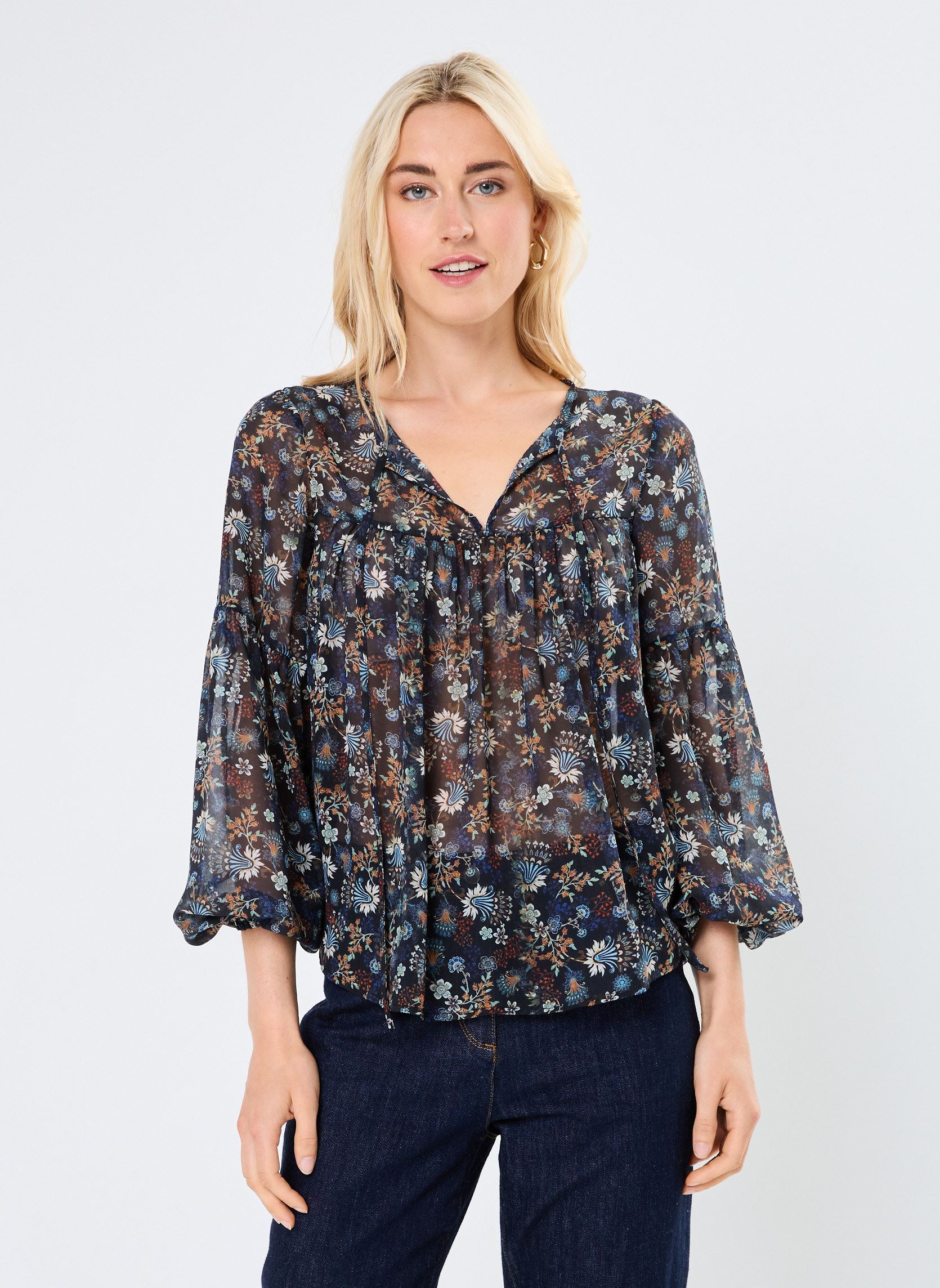 Blouses LADIES WOVEN BLOUSE femme multicolore Molly Bracken Blouses LADIES WOVEN BLOUSE femme multicolore BLACK CLAIRE