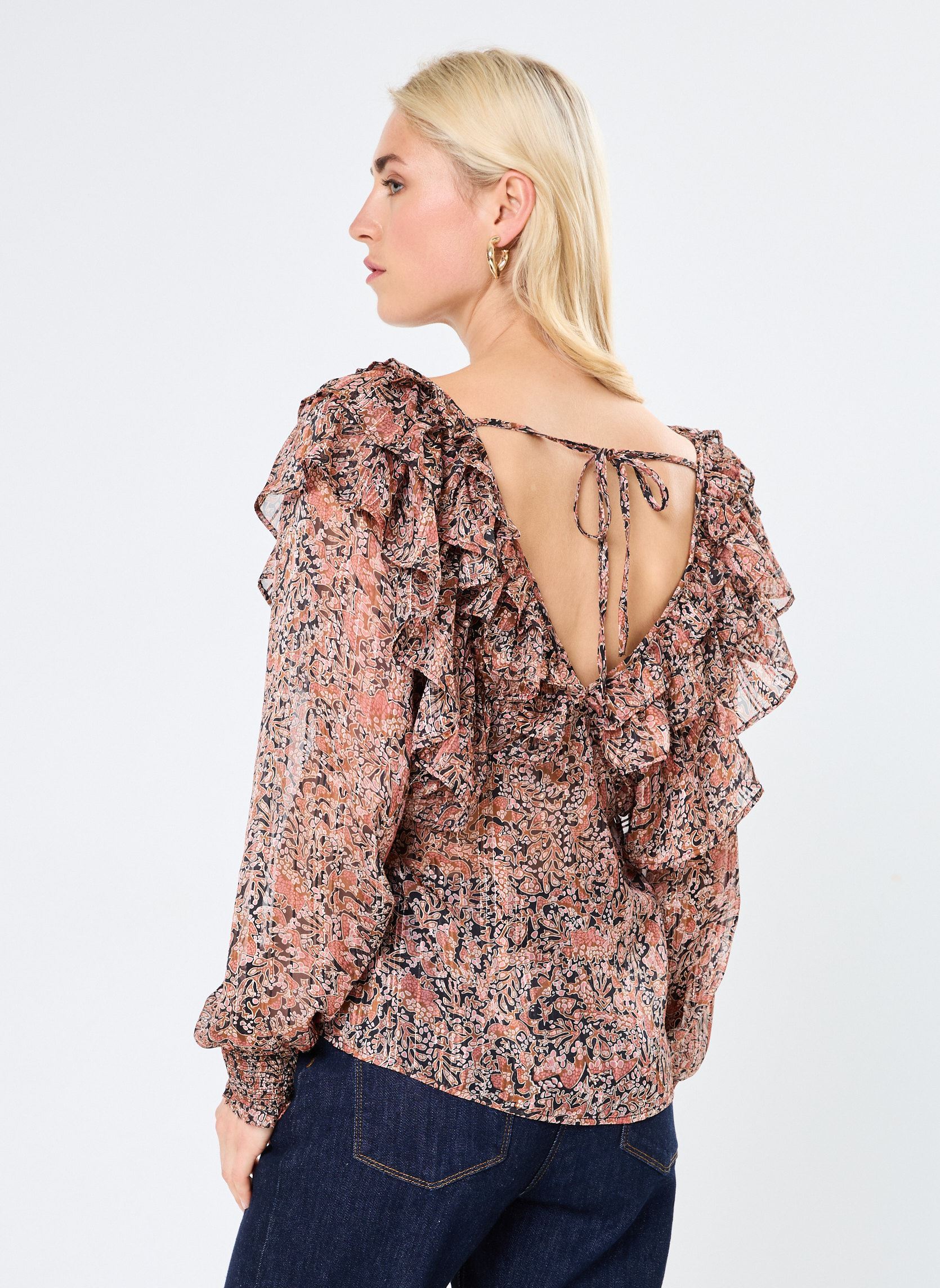 Blouses LADIES WOVEN BLOUSE femme multicolore Molly Bracken Blouses LADIES WOVEN BLOUSE femme multicolore RUST LEELA