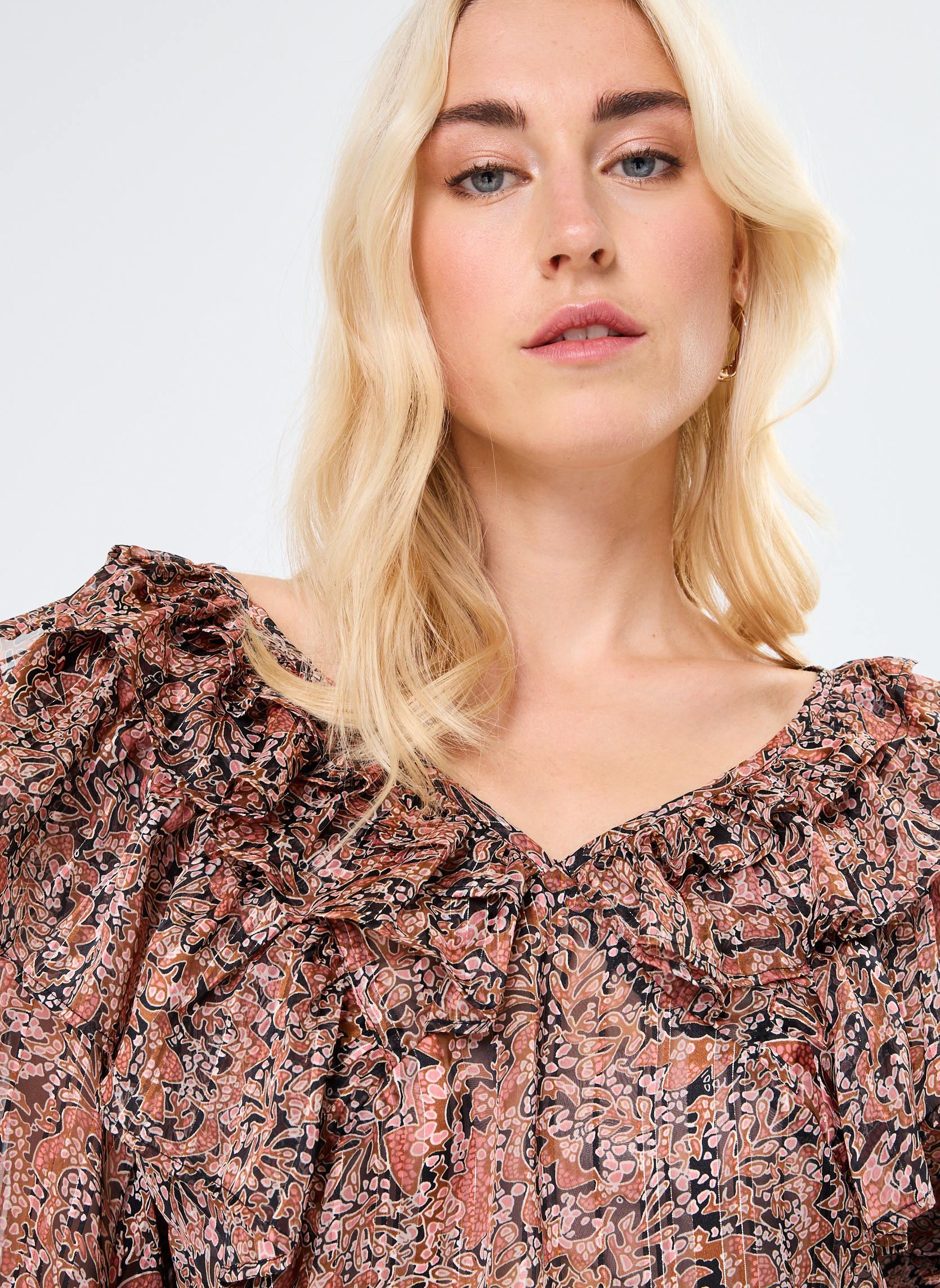 Blouses LADIES WOVEN BLOUSE femme multicolore Molly Bracken Blouses LADIES WOVEN BLOUSE femme multicolore RUST LEELA