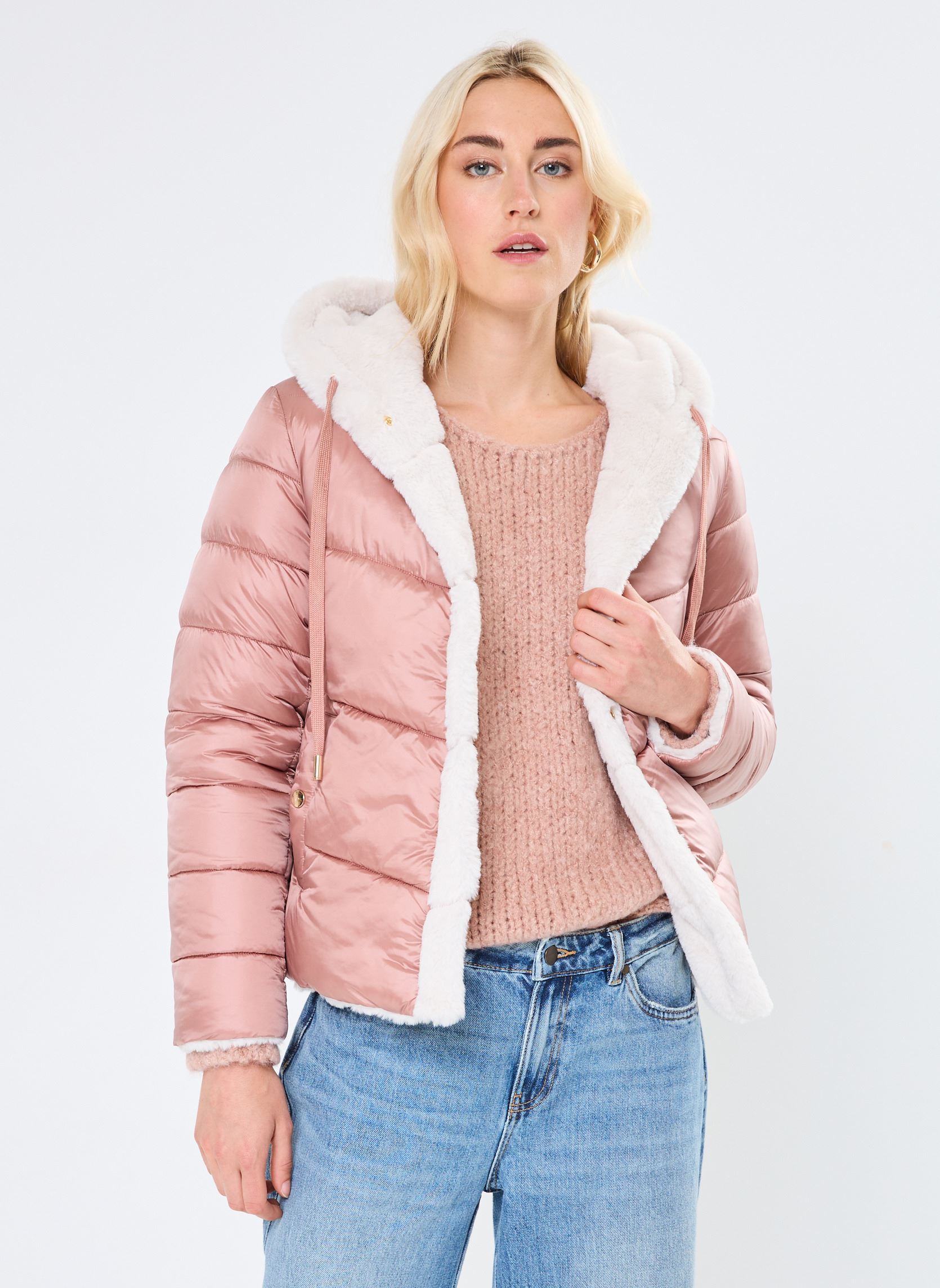 Daunenjacken LADIES WOVEN PADDED JACKET damen rosa Molly Bracken Daunenjacken LADIES WOVEN PADDED JACKET damen rosa PINK