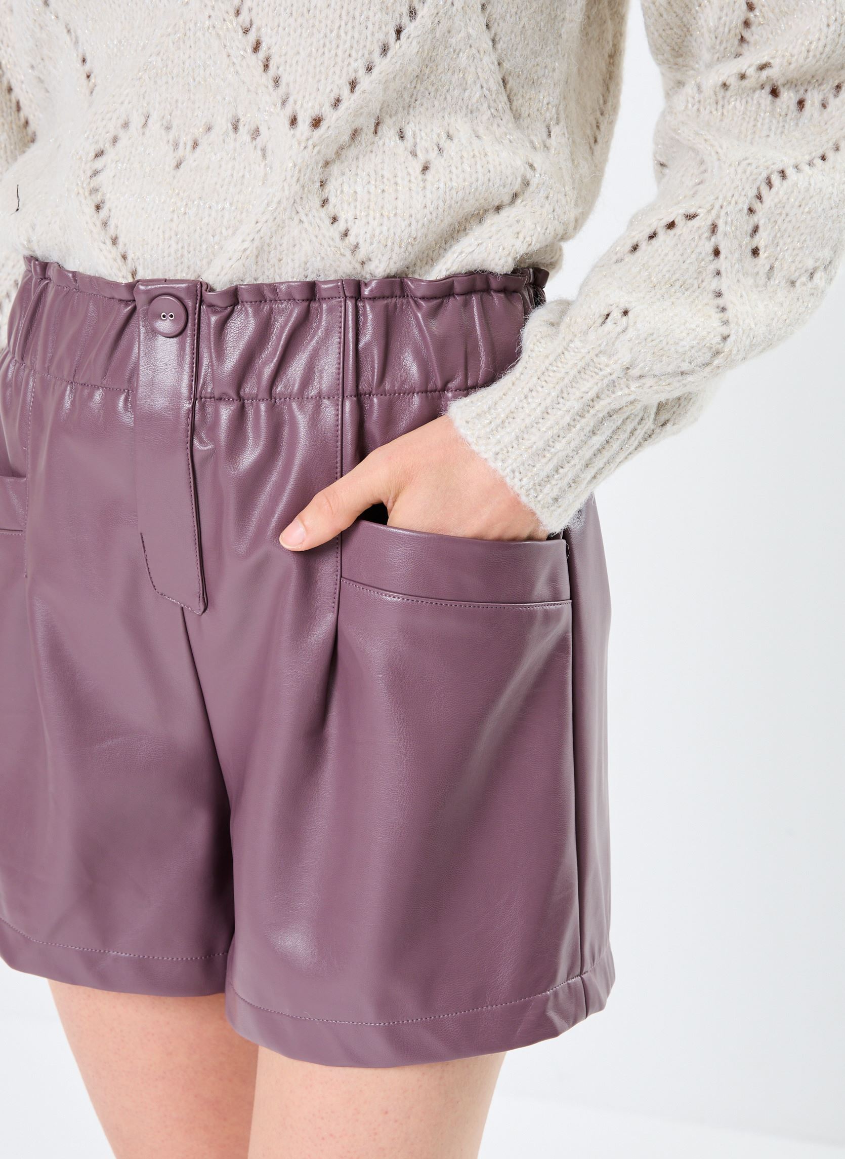 Shorts LADIES WOVEN SHORTS dames paars Molly Bracken Shorts LADIES WOVEN SHORTS dames paars MAUVE