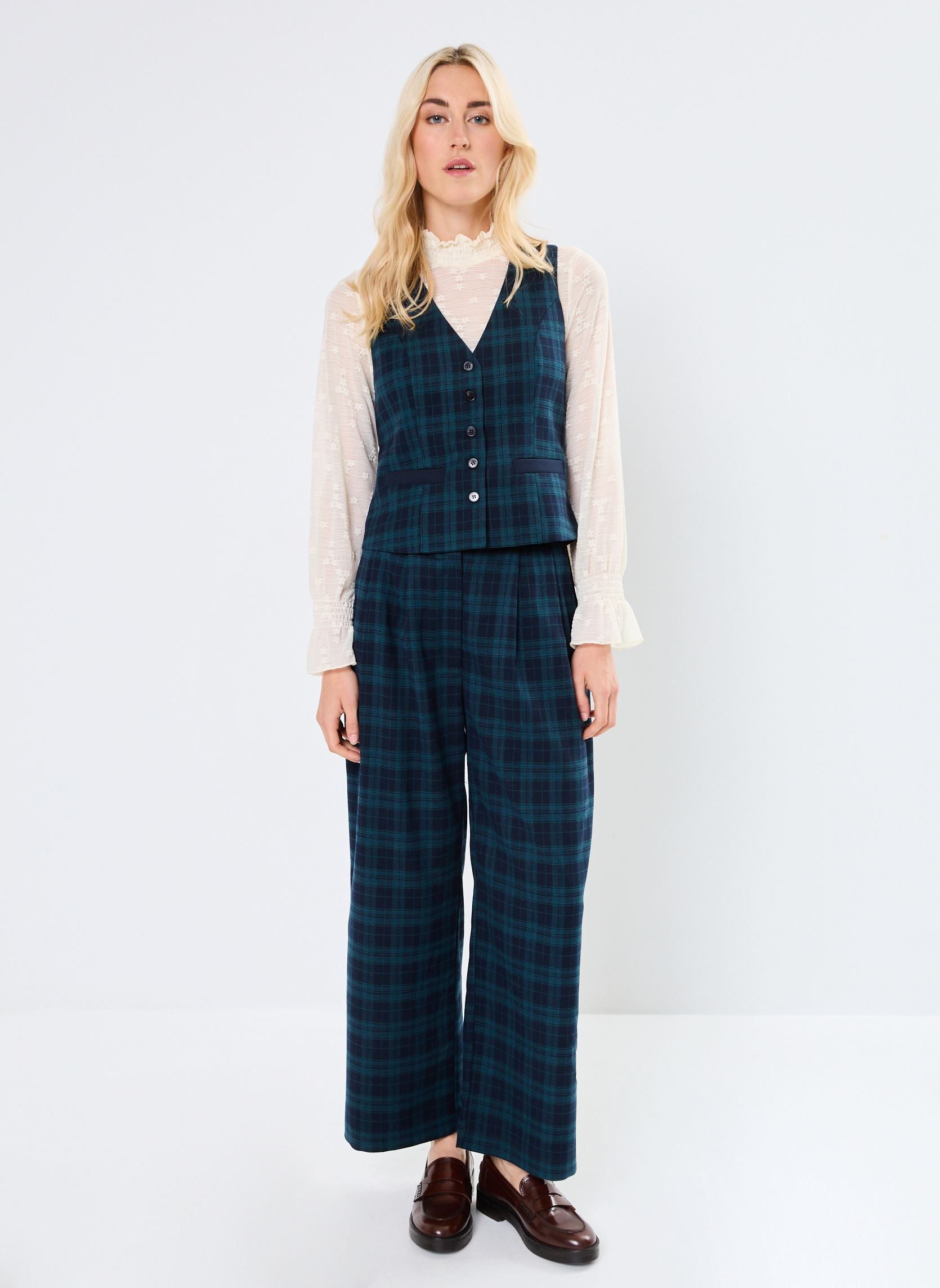 Gilets LADIES WOVEN SLEEVELESS TEDDY JACKET femme bleu Molly Bracken Gilets LADIES WOVEN SLEEVELESS TEDDY JACKET femme bleu NAVY BLUE