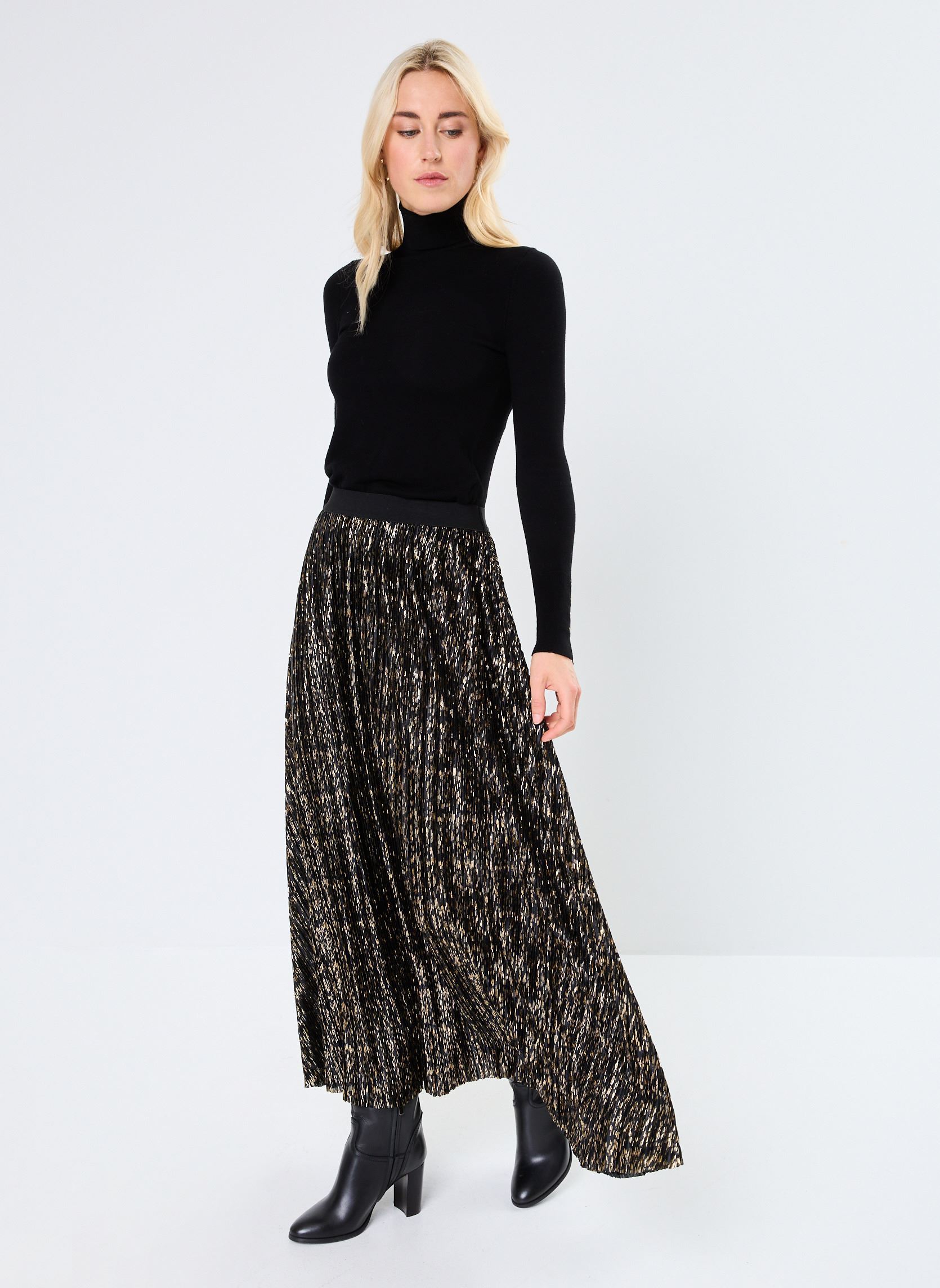 Jupes longues LADIES KNITTED SKIRT femme noir Molly Bracken Jupes longues LADIES KNITTED SKIRT femme noir BLACK