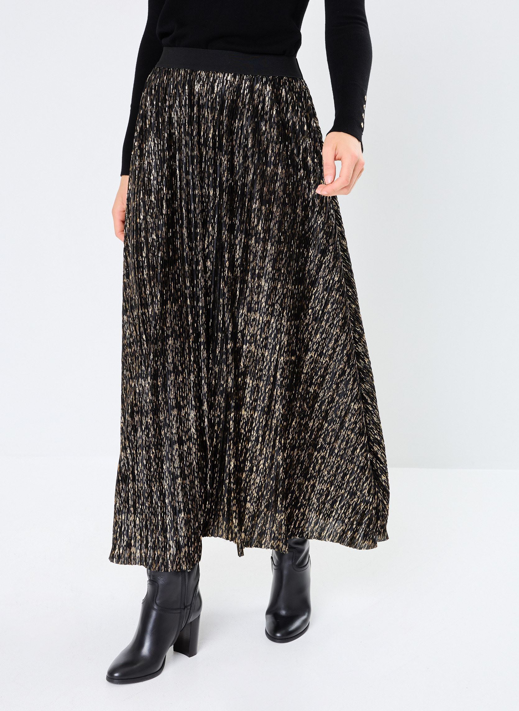 Jupes longues LADIES KNITTED SKIRT femme noir Molly Bracken Jupes longues LADIES KNITTED SKIRT femme noir BLACK