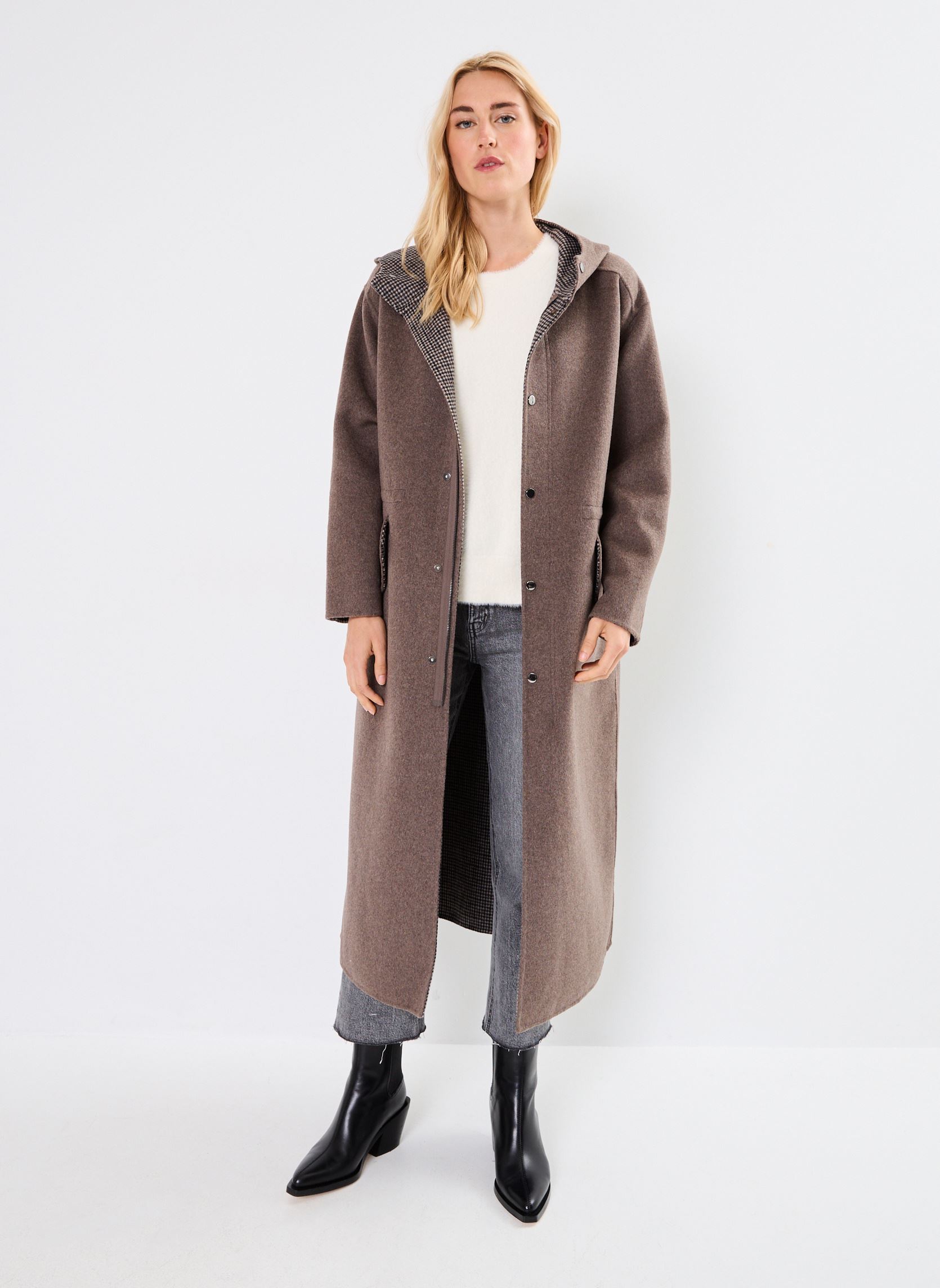 Veste capuche agneau retourné taupe, Levinsky - 969/70 Taupe | Cesare Nori
