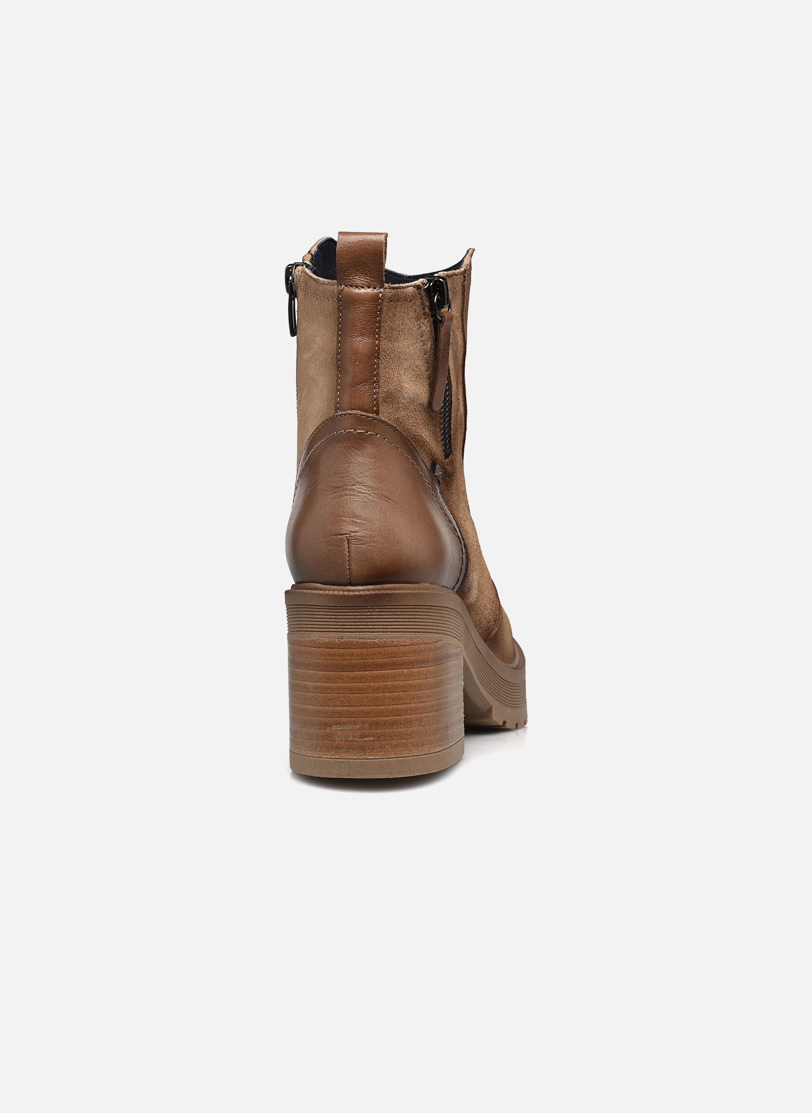 Bottines et boots SARAH D9353 femme beige Dorking Bottines et boots SARAH D9353 femme beige CALF+ALIAS CORDA + MARMOTA