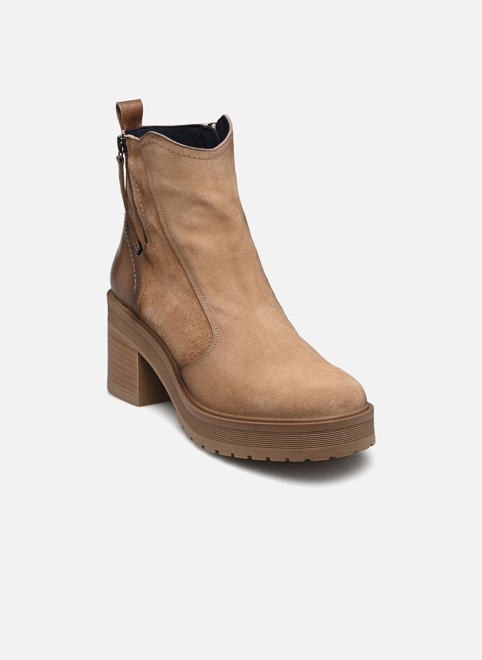 Bottines et boots SARAH D9353 femme beige Dorking Bottines et boots SARAH D9353 femme beige CALF+ALIAS CORDA + MARMOTA